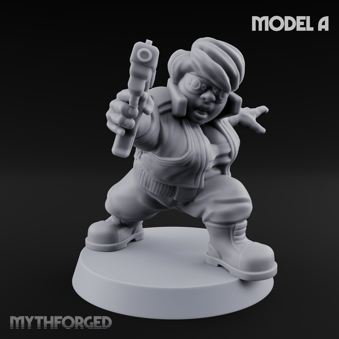 Trigger Happy Space Dwarf Thugs Miniature for Dungeons and Dragons, Pathfinder or other TTRPGs