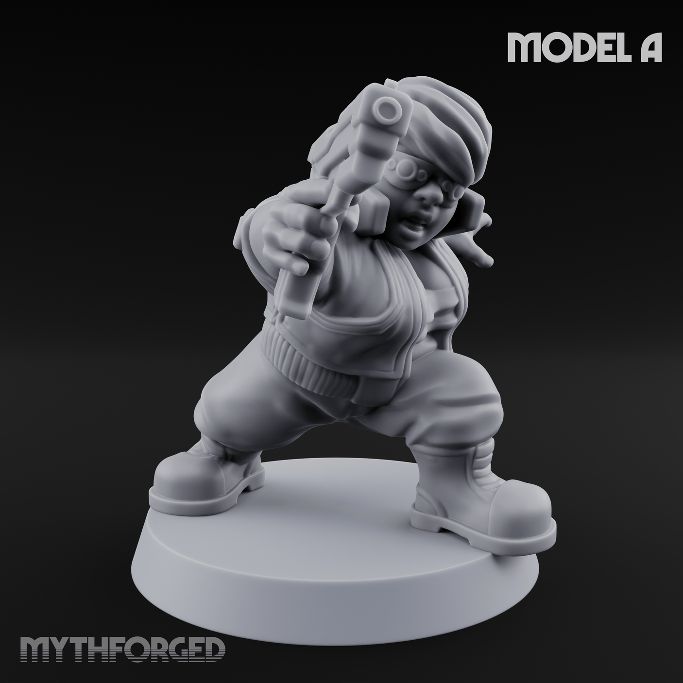 Trigger Happy Space Dwarf Thugs Miniature for Dungeons and Dragons, Pathfinder or other TTRPGs