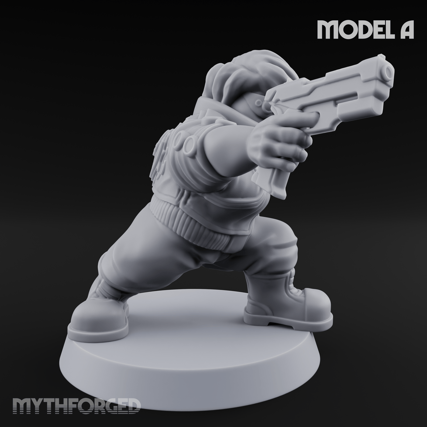 Trigger Happy Space Dwarf Thugs Miniature for Dungeons and Dragons, Pathfinder or other TTRPGs