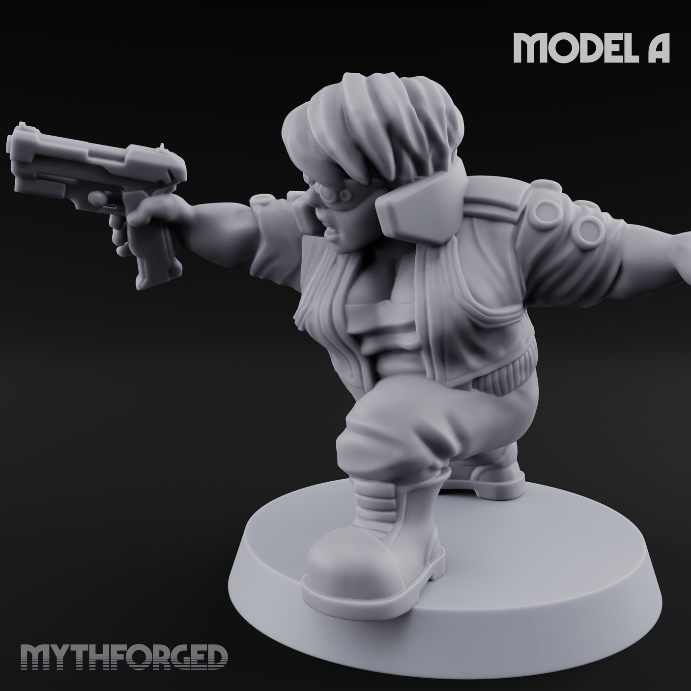 Trigger Happy Space Dwarf Thugs A Miniature for Dungeons and Dragons, Pathfinder or other TTRPGs