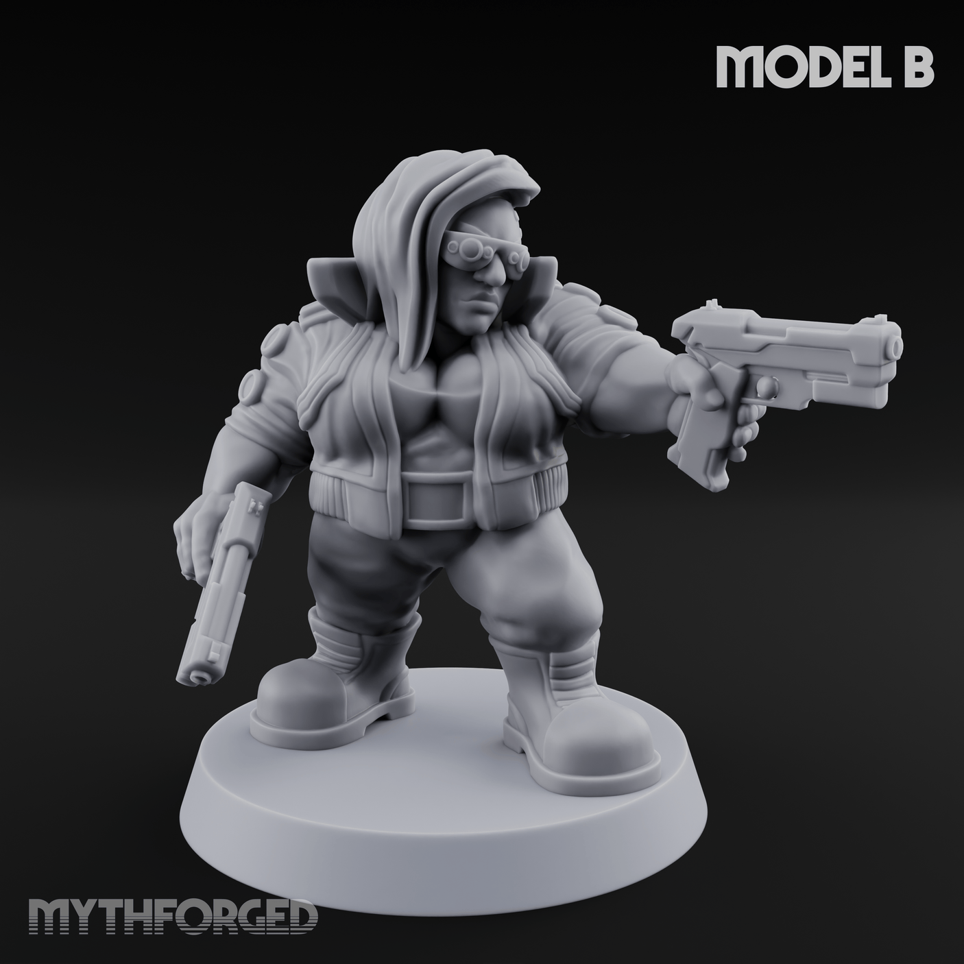 Trigger Happy Space Dwarf Thugs Miniature for Dungeons and Dragons, Pathfinder or other TTRPGs