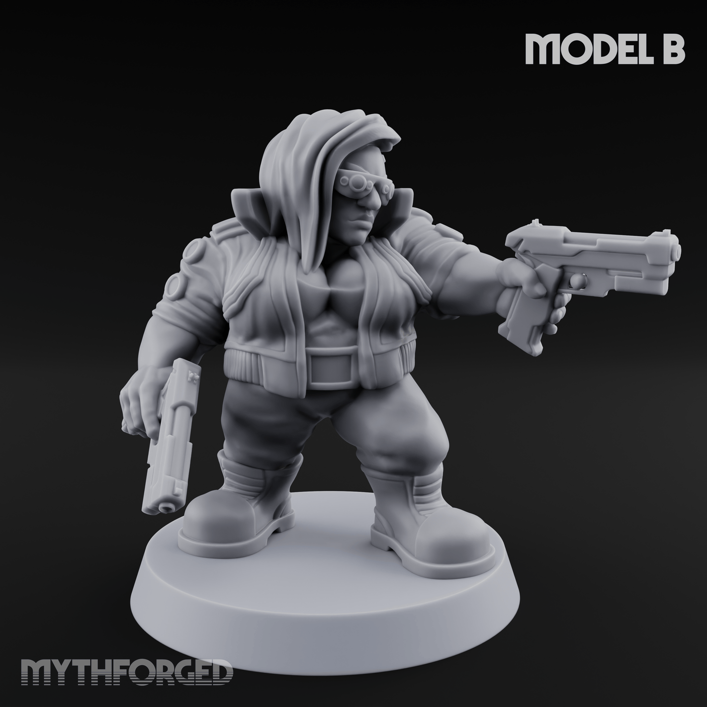 Trigger Happy Space Dwarf Thugs Miniature for Dungeons and Dragons, Pathfinder or other TTRPGs