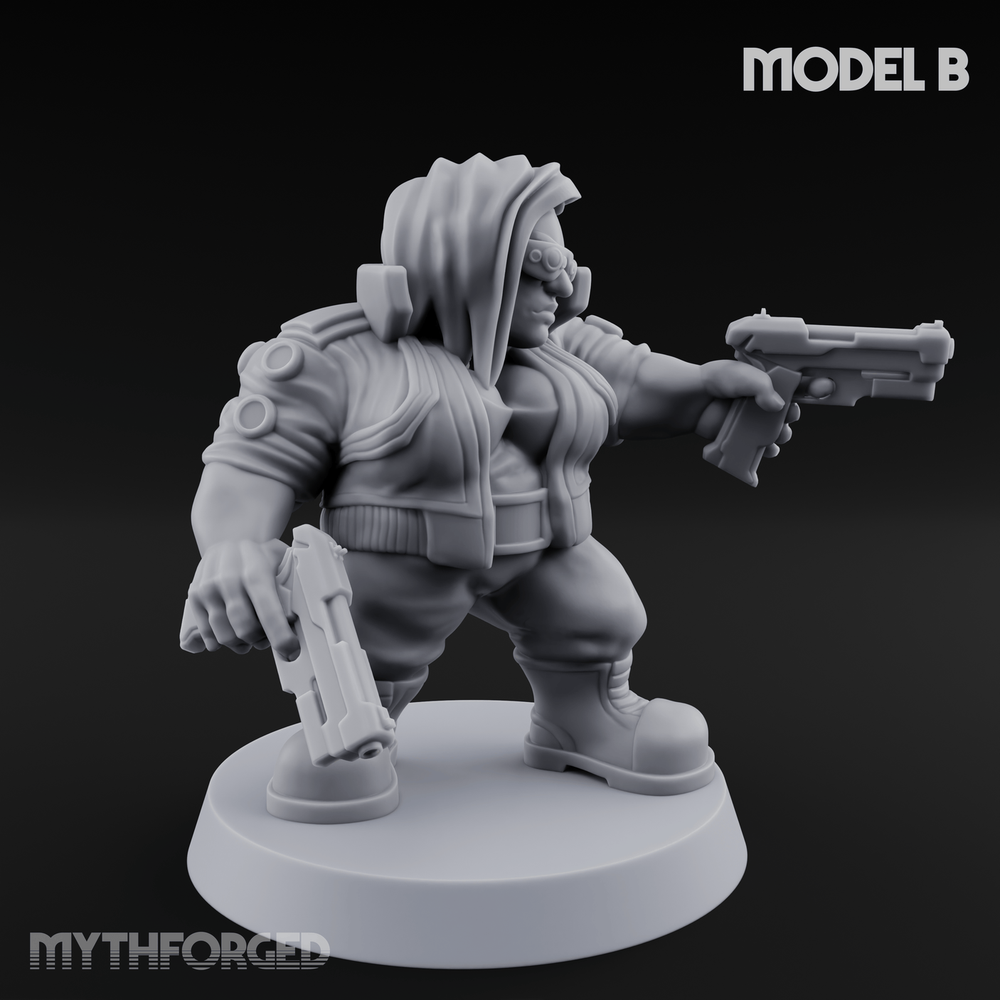 Trigger Happy Space Dwarf Thugs Miniature for Dungeons and Dragons, Pathfinder or other TTRPGs