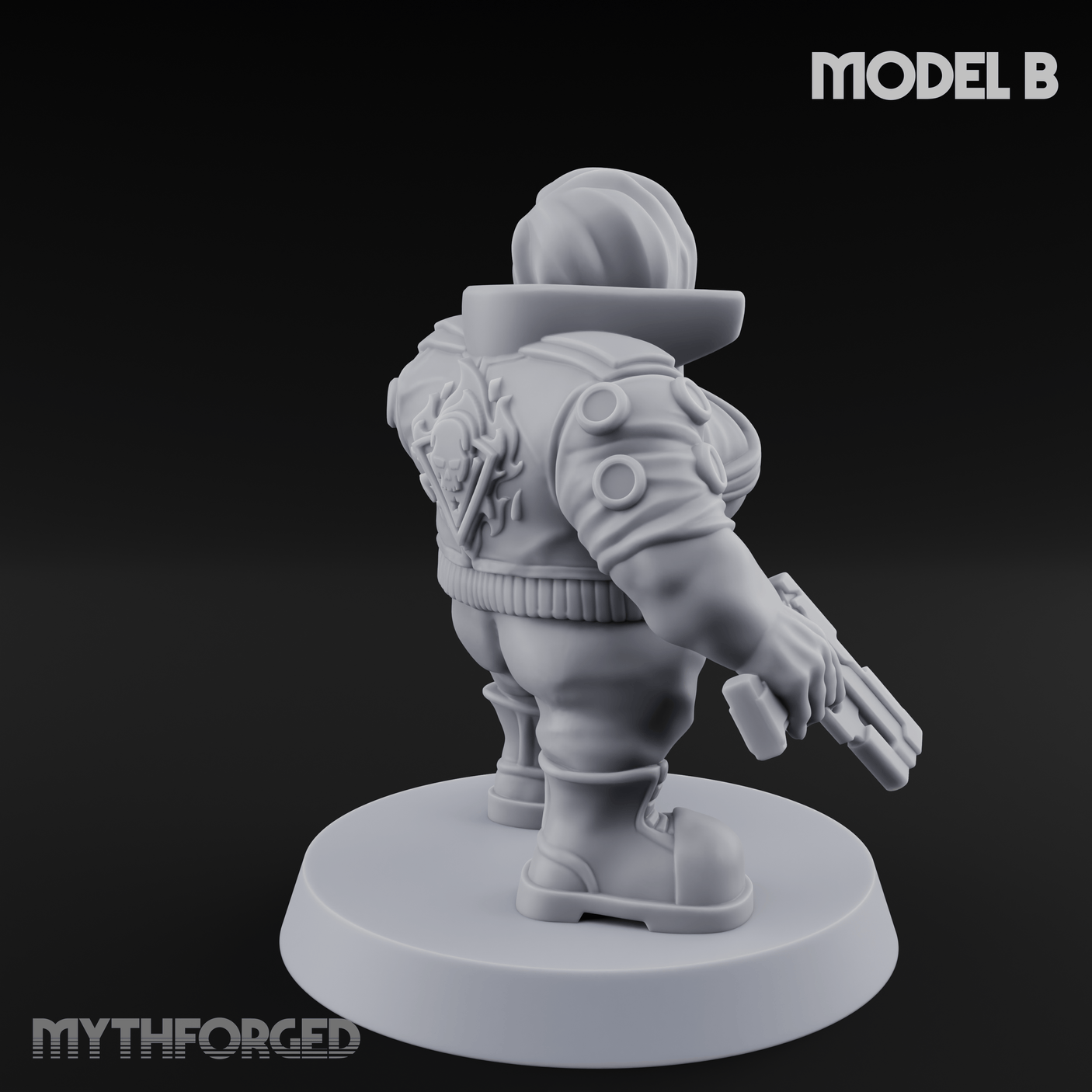 Trigger Happy Space Dwarf Thugs B Miniature for Dungeons and Dragons, Pathfinder or other TTRPGs