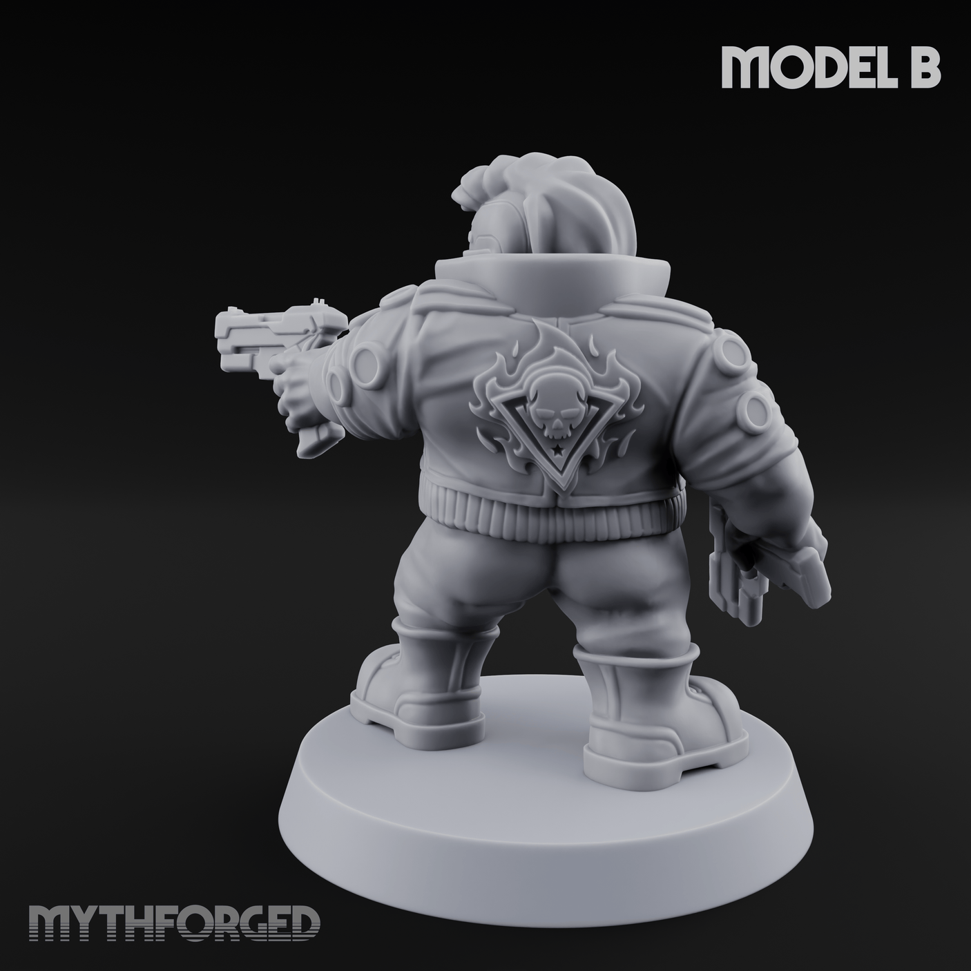 Trigger Happy Space Dwarf Thugs B Miniature for Dungeons and Dragons, Pathfinder or other TTRPGs