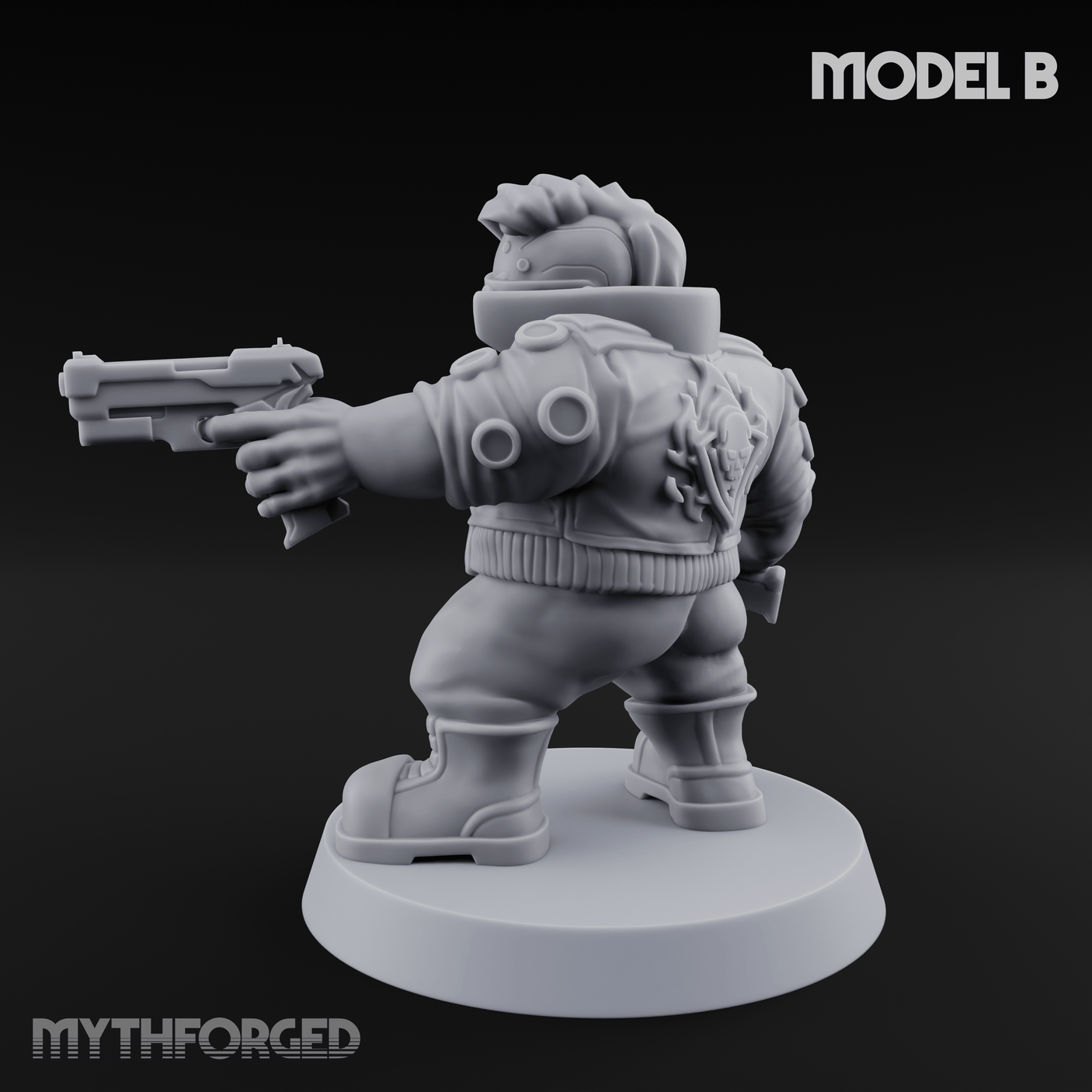 Trigger Happy Space Dwarf Thugs B Miniature for Dungeons and Dragons, Pathfinder or other TTRPGs