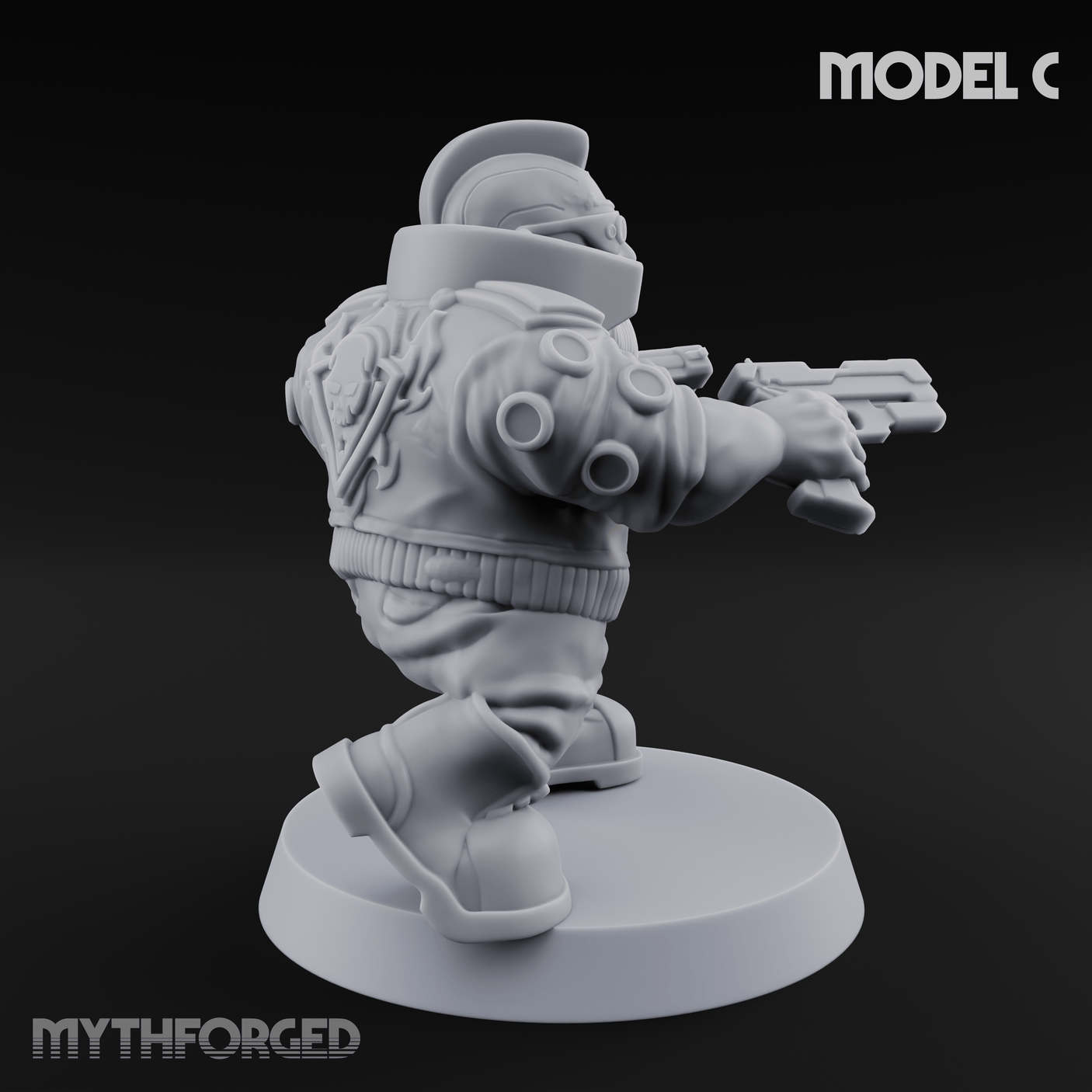 Trigger Happy Space Dwarf Thugs C Miniature for Dungeons and Dragons, Pathfinder or other TTRPGs