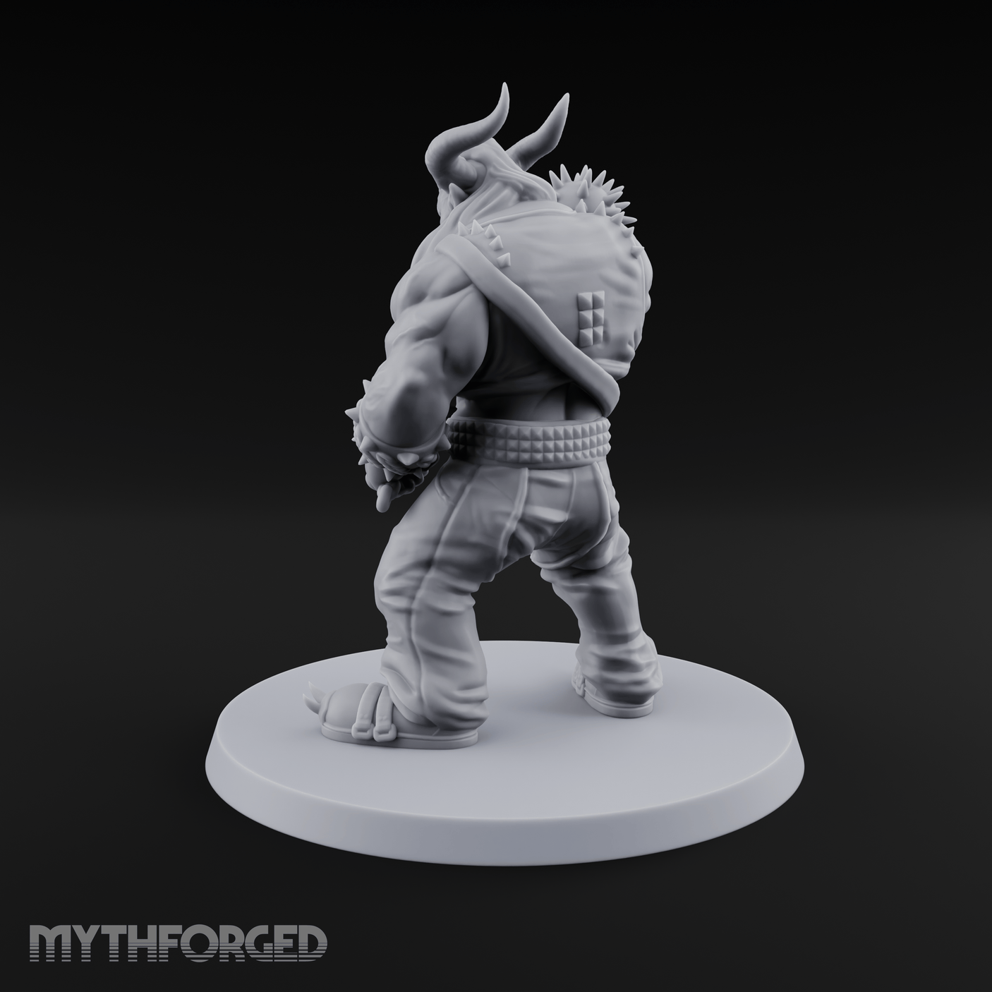 Spiked Mace Hoisting Troll Smasher Miniature for Dungeons and Dragons, Pathfinder or other TTRPGs