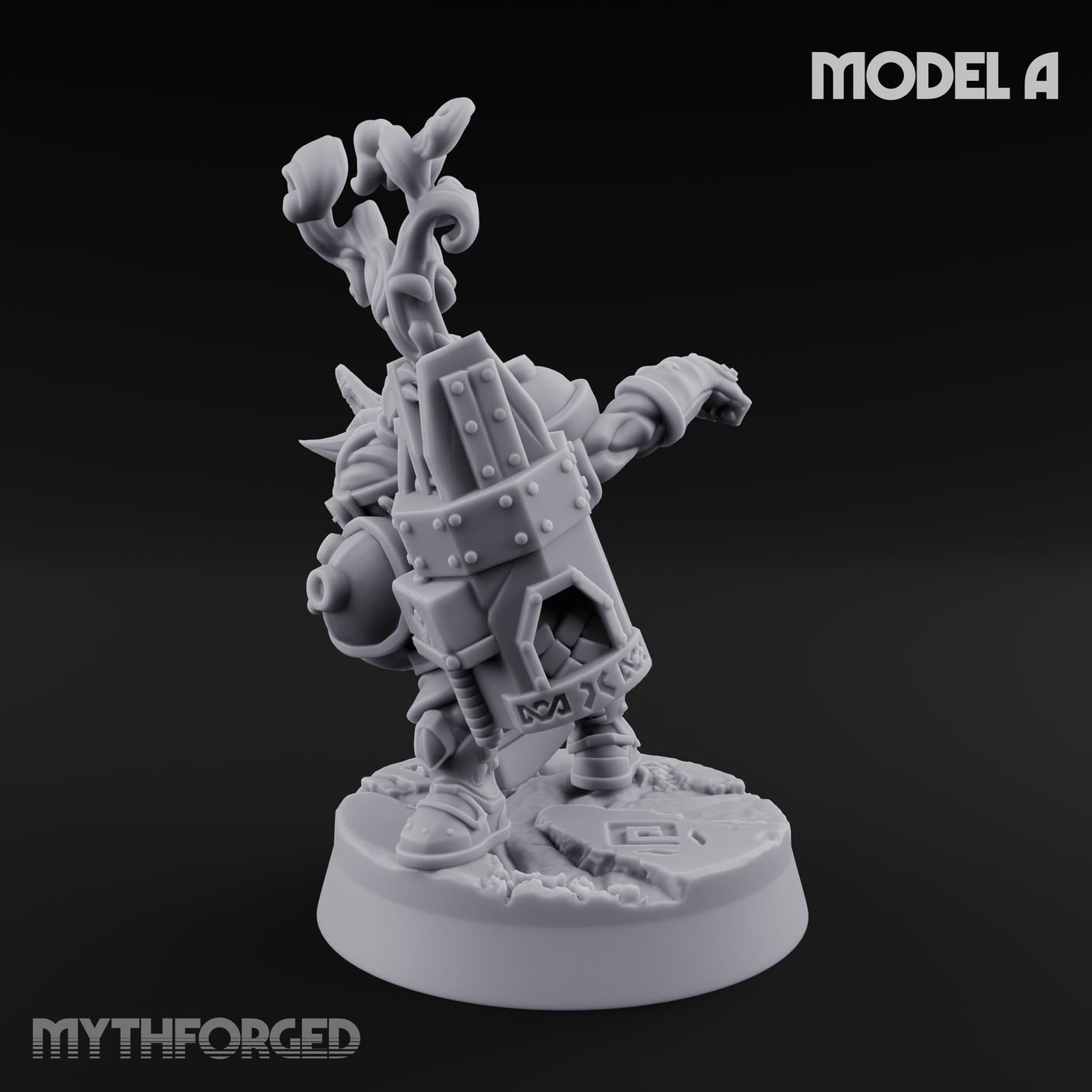 Smoke Venting Dwarf Gadgeteer A Miniature for Dungeons and Dragons, Pathfinder or other TTRPGs