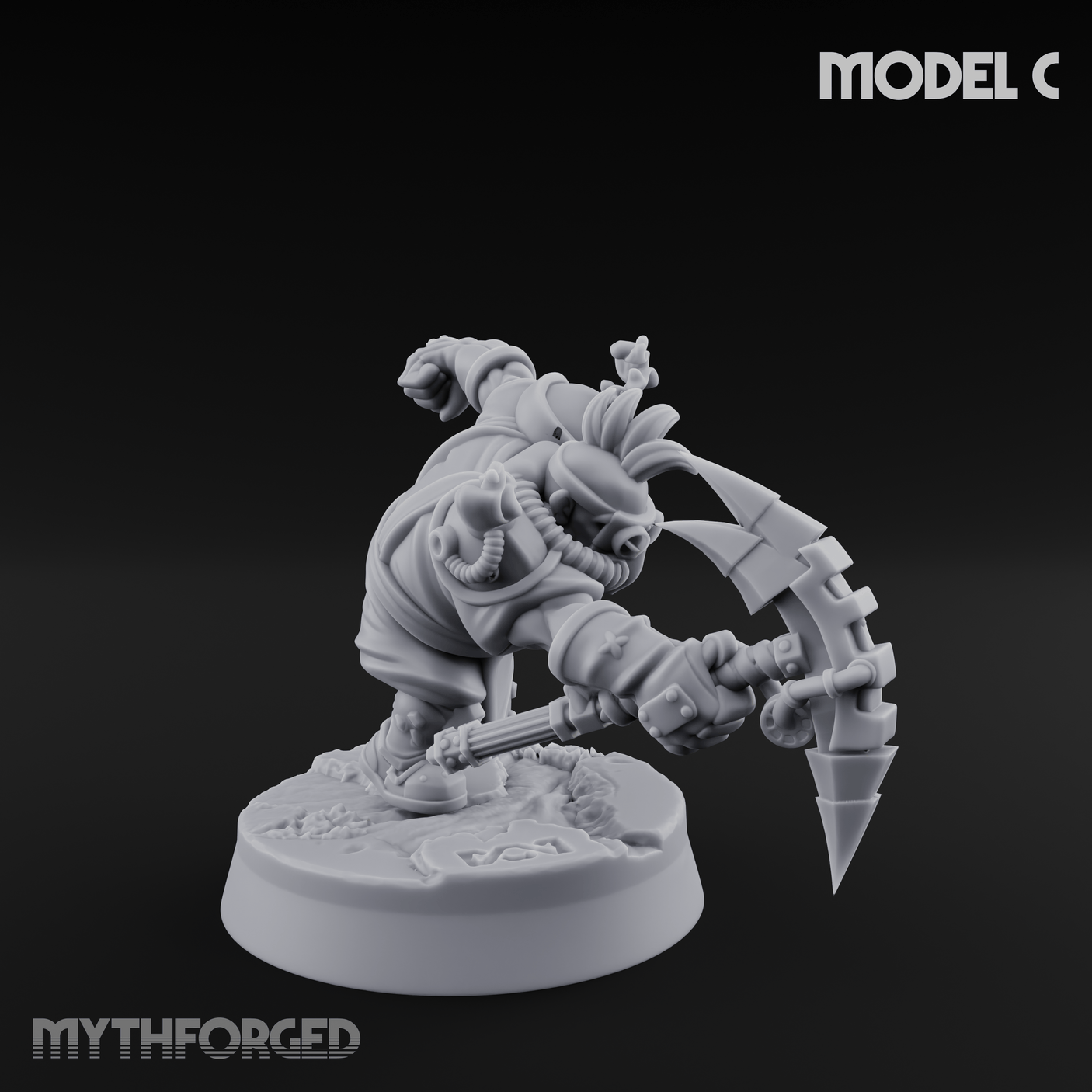 Smoke Venting Dwarf Gadgeteer C Miniature for Dungeons and Dragons, Pathfinder or other TTRPGs