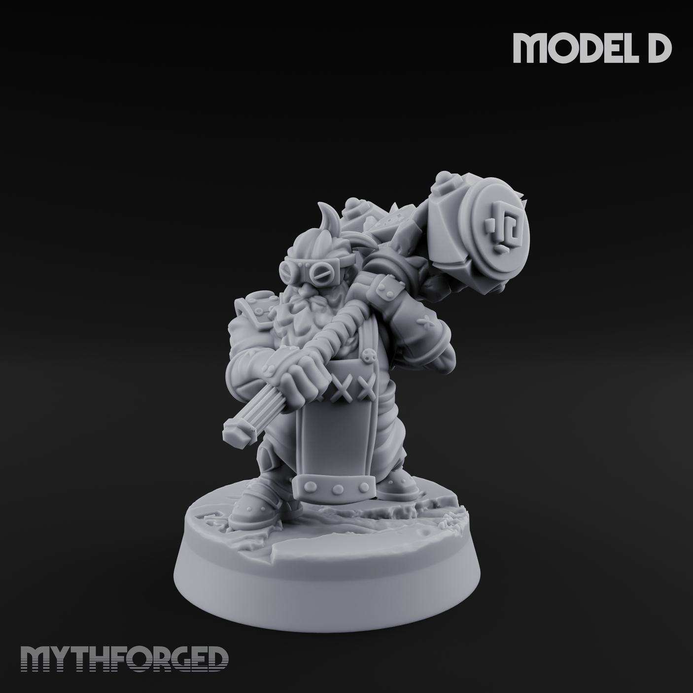 Smoke Venting Dwarf Gadgeteer Miniature for Dungeons and Dragons, Pathfinder or other TTRPGs