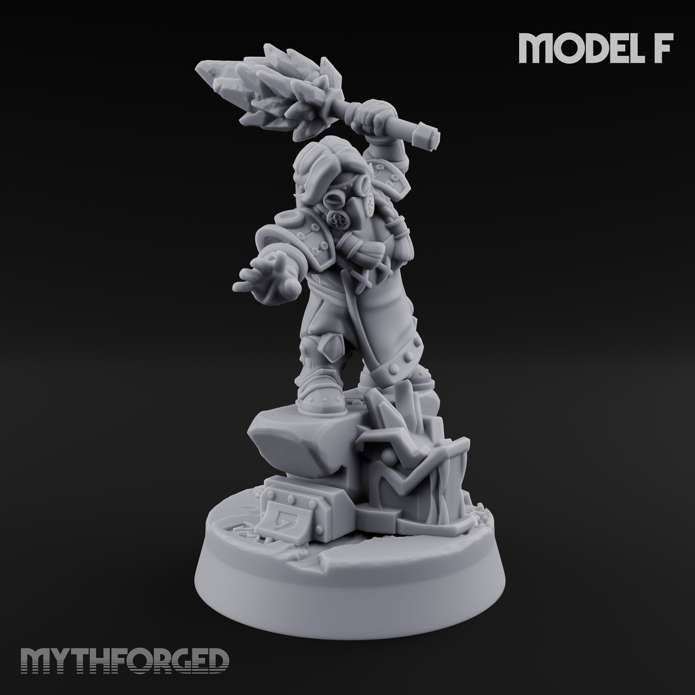 Smoke Venting Dwarf Gadgeteer Miniature for Dungeons and Dragons, Pathfinder or other TTRPGs