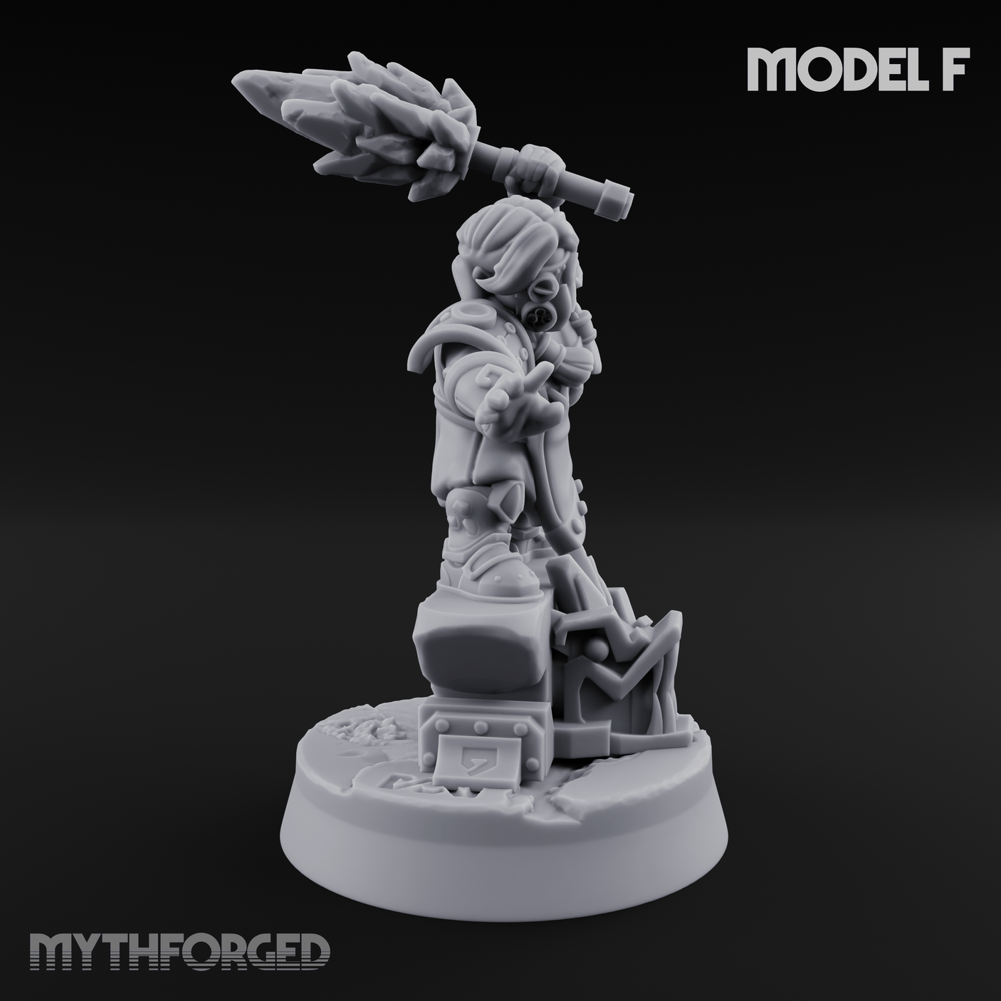 Smoke Venting Dwarf Gadgeteer Miniature for Dungeons and Dragons, Pathfinder or other TTRPGs