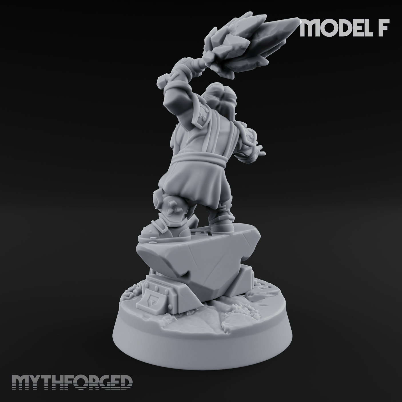 Smoke Venting Dwarf Gadgeteer F Miniature for Dungeons and Dragons, Pathfinder or other TTRPGs