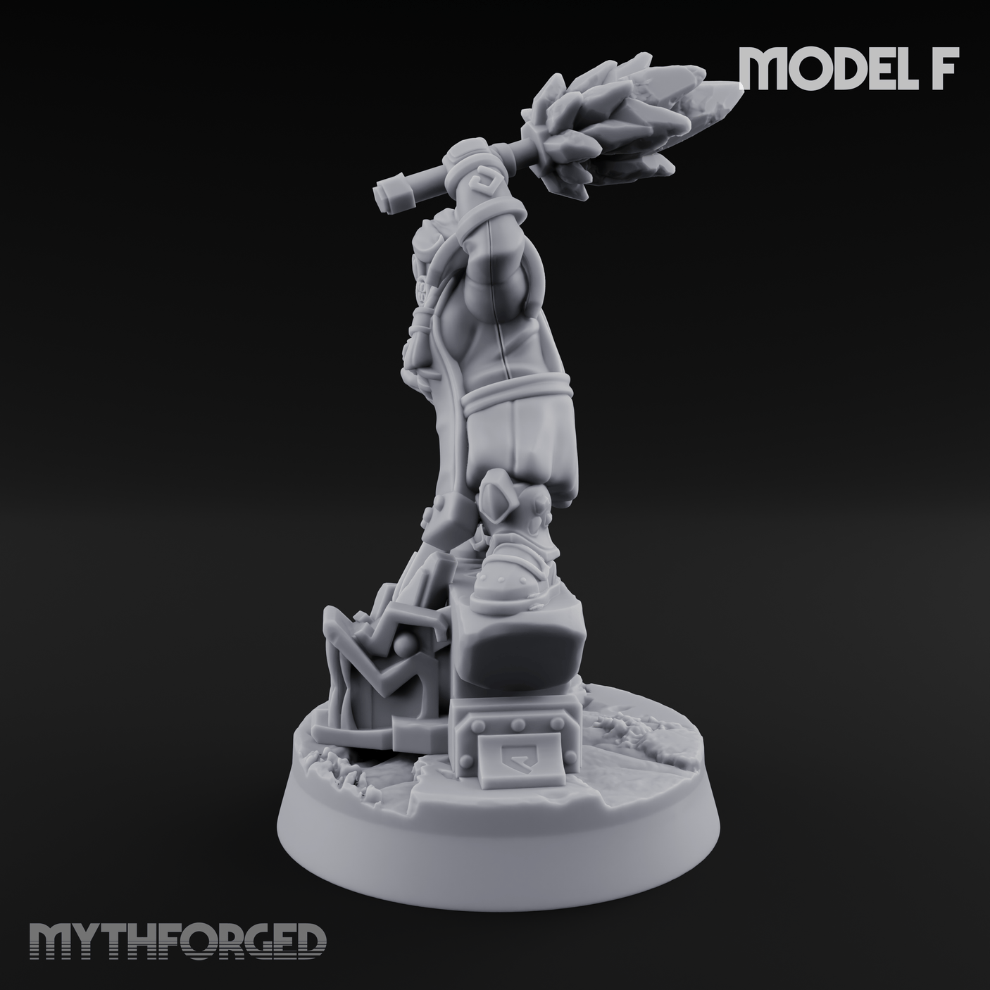 Smoke Venting Dwarf Gadgeteer F Miniature for Dungeons and Dragons, Pathfinder or other TTRPGs