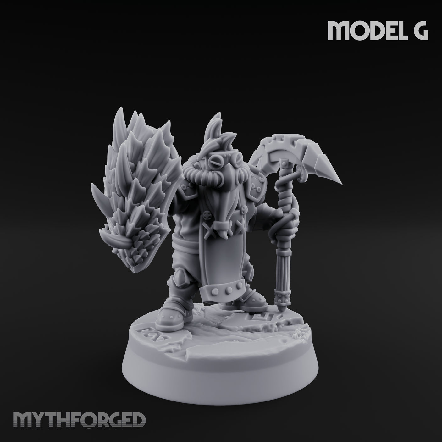 Smoke Venting Dwarf Gadgeteer Miniature for Dungeons and Dragons, Pathfinder or other TTRPGs