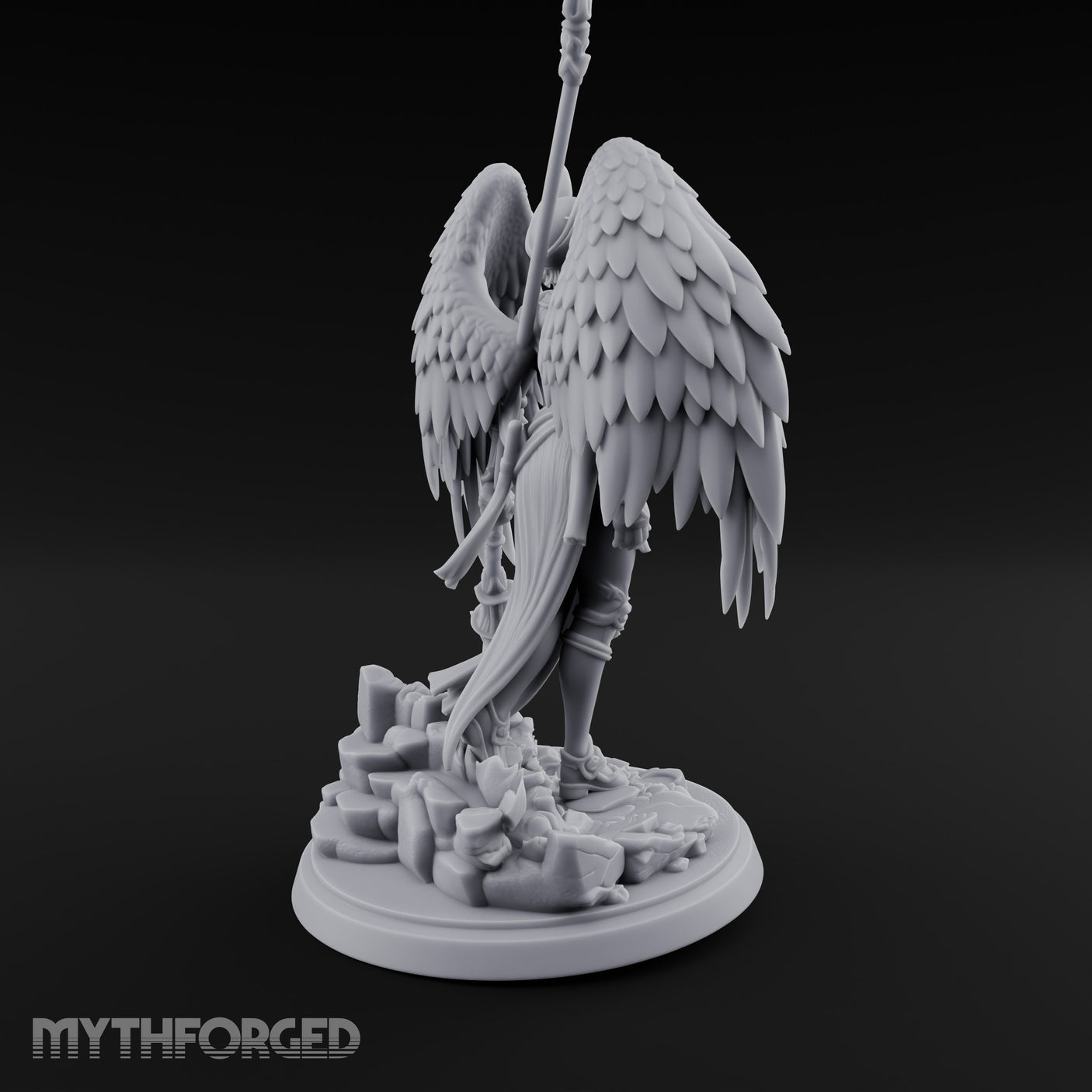 Spear Raised Scythe Trailing Angel Warrior gallery 8