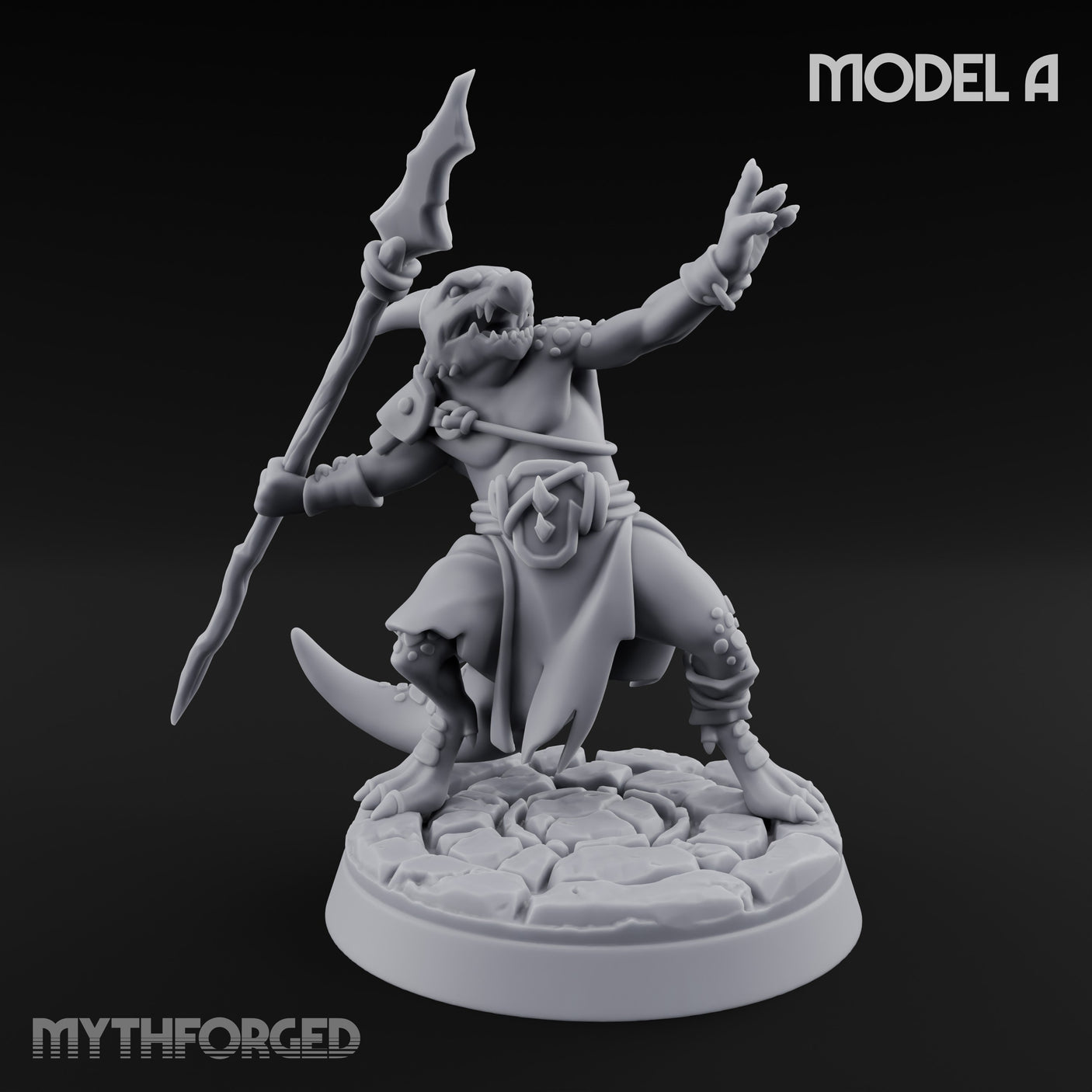 Spear Thrusting Kobold Spear Fighter A Miniature for Dungeons and Dragons, Pathfinder or other TTRPGs