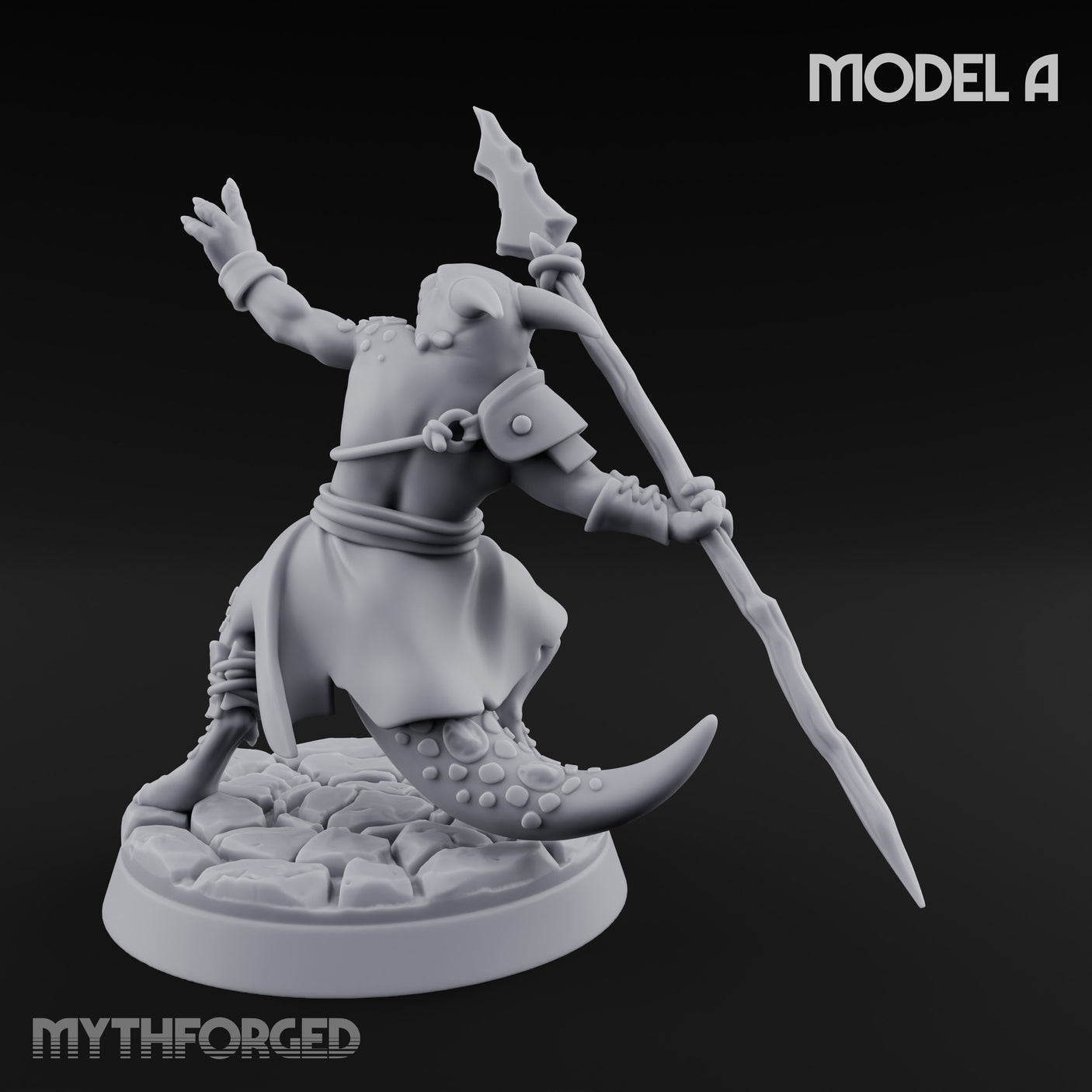 Spear Thrusting Kobold Spear Fighter A Miniature for Dungeons and Dragons, Pathfinder or other TTRPGs