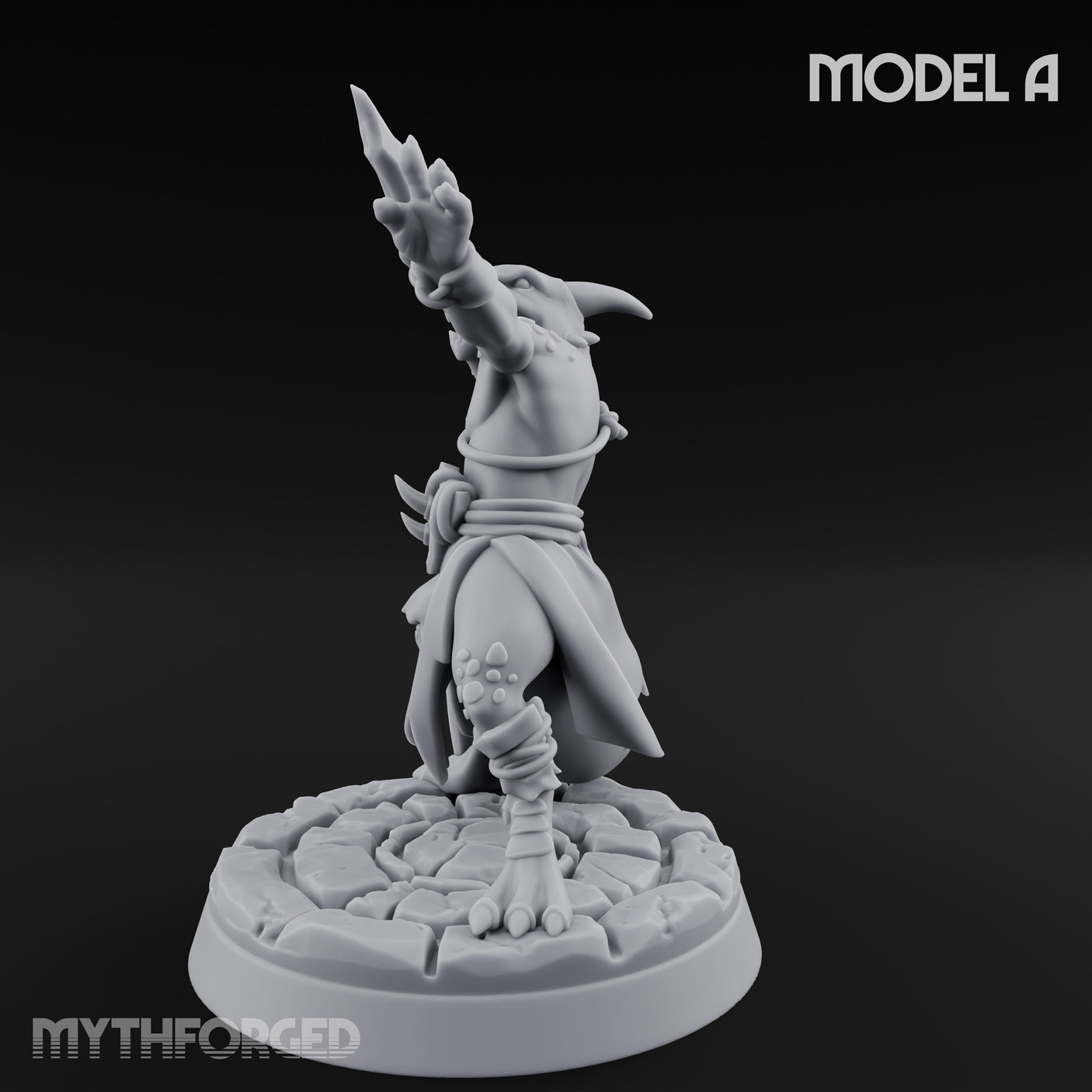 Spear Thrusting Kobold Spear Fighter A Miniature for Dungeons and Dragons, Pathfinder or other TTRPGs