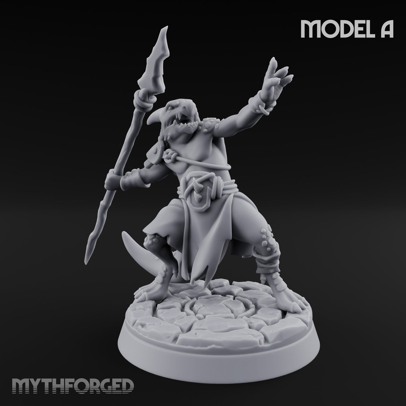 Spear Thrusting Kobold Spear Fighter A Miniature for Dungeons and Dragons, Pathfinder or other TTRPGs