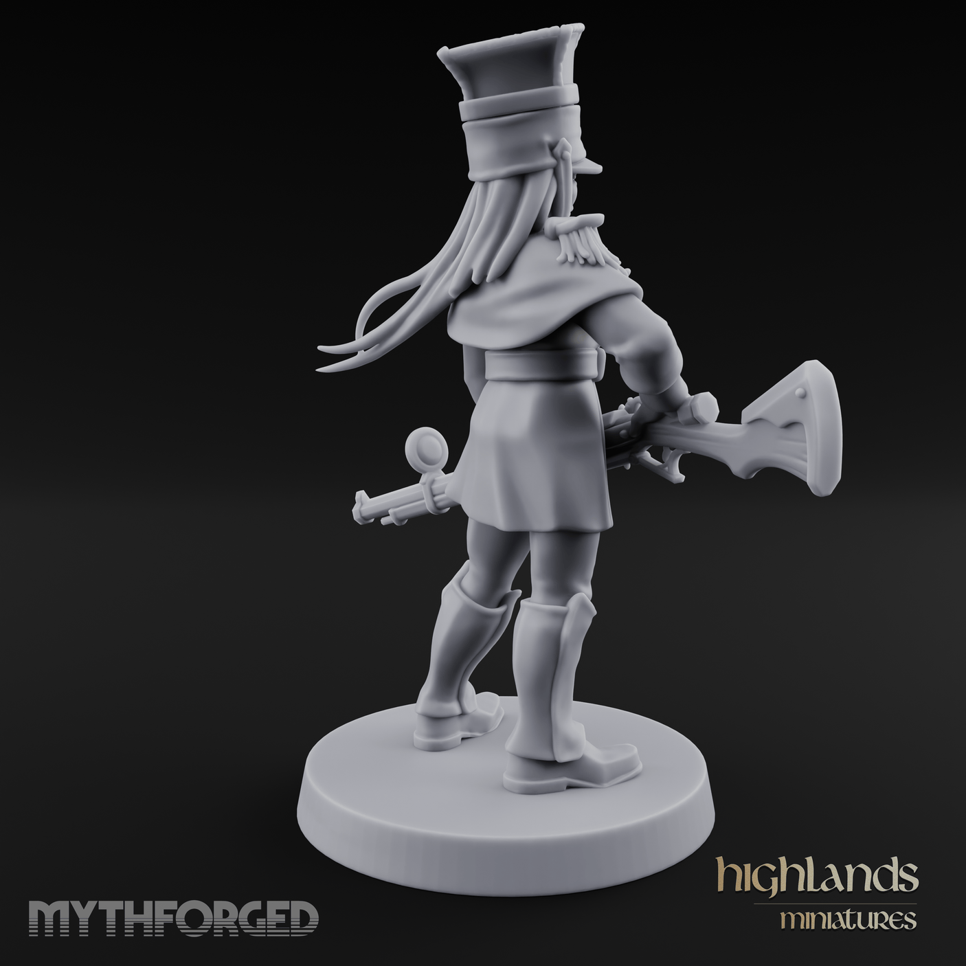 Bayonet Poised Human Soldier Miniature for Dungeons and Dragons, Pathfinder or other TTRPGs