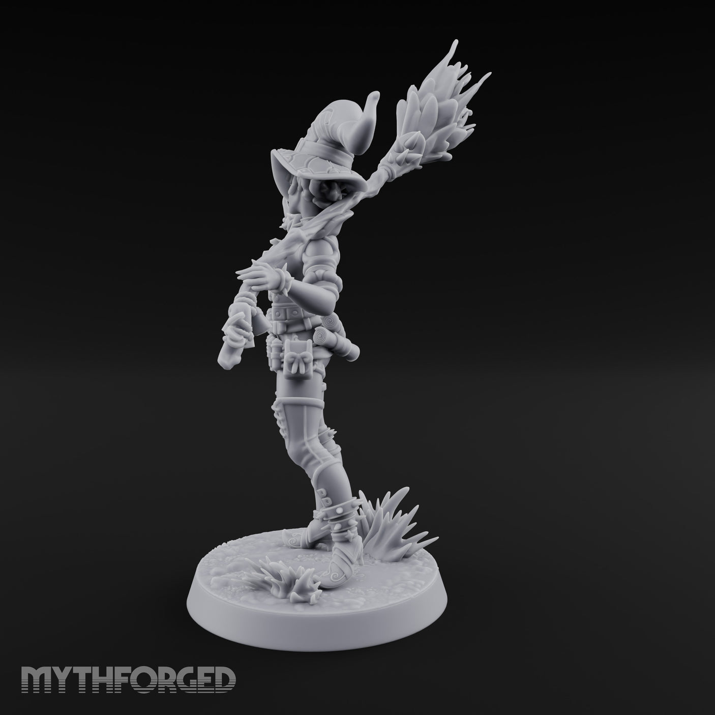 Spell Slinging Human Witch Miniature for Dungeons and Dragons, Pathfinder or other TTRPGs