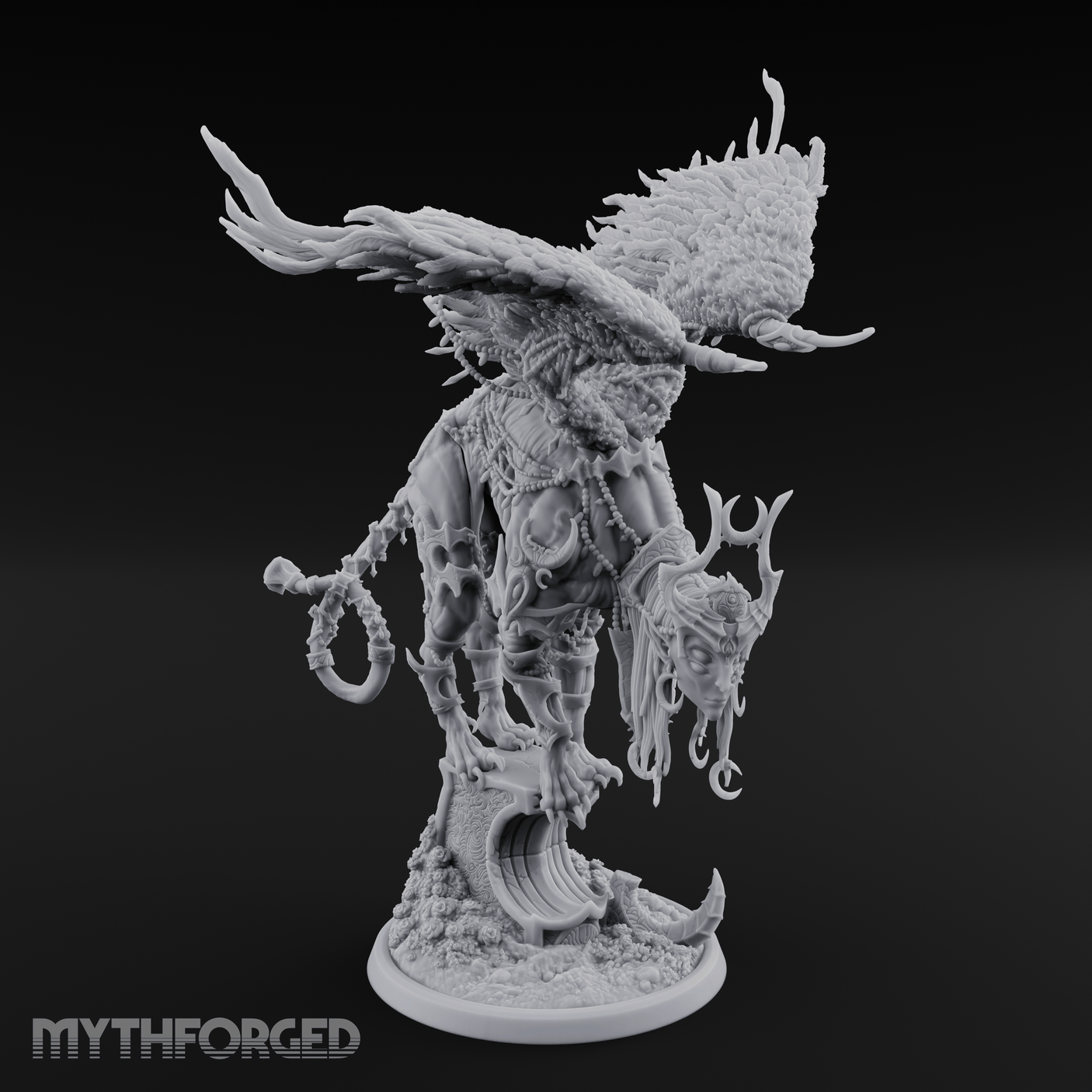 Wings Spread Wide Sphinx Ancient Guardian Miniature for Dungeons and Dragons, Pathfinder or other TTRPGs