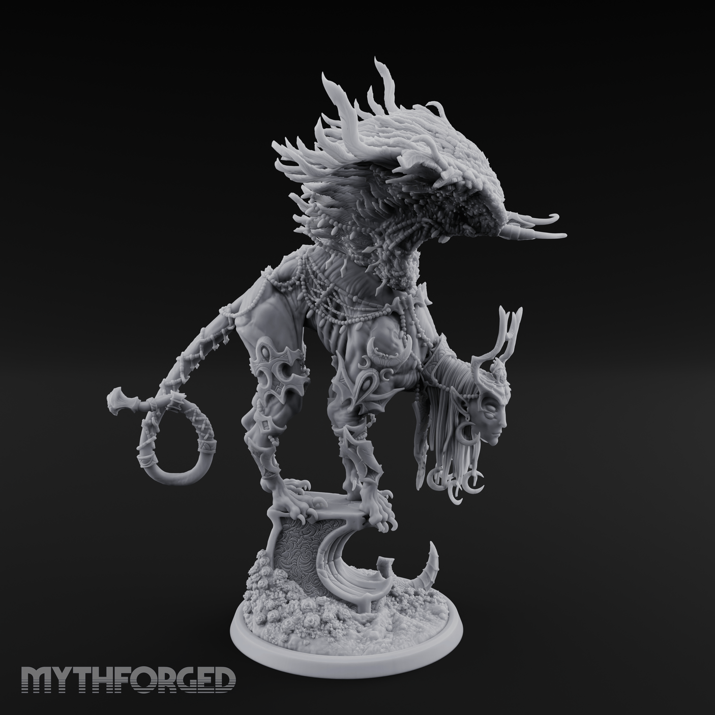 Wings Spread Wide Sphinx Ancient Guardian Miniature for Dungeons and Dragons, Pathfinder or other TTRPGs