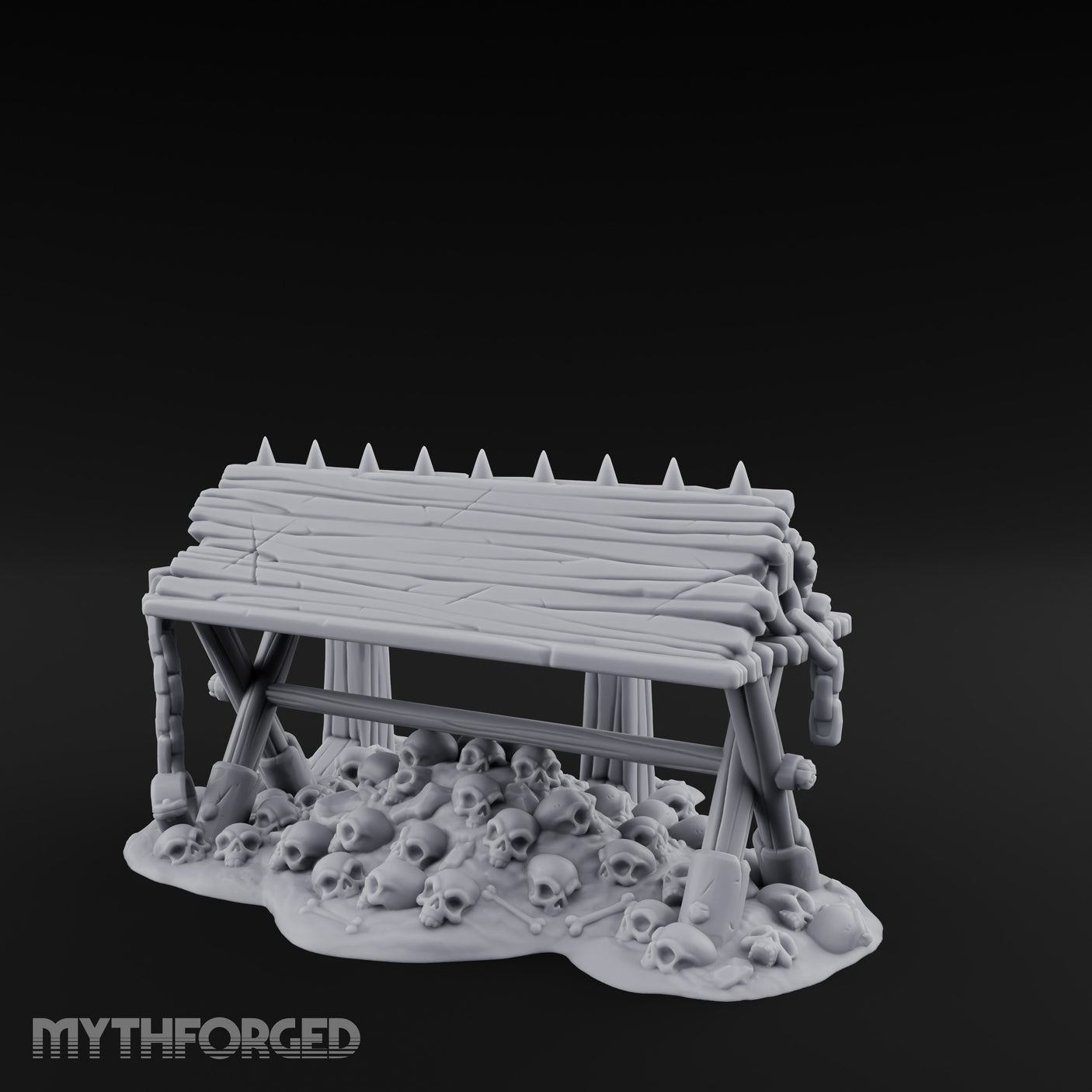 Spike-Crowned Skull-Heaped Spanish Donkey Torture Bench gallery 4