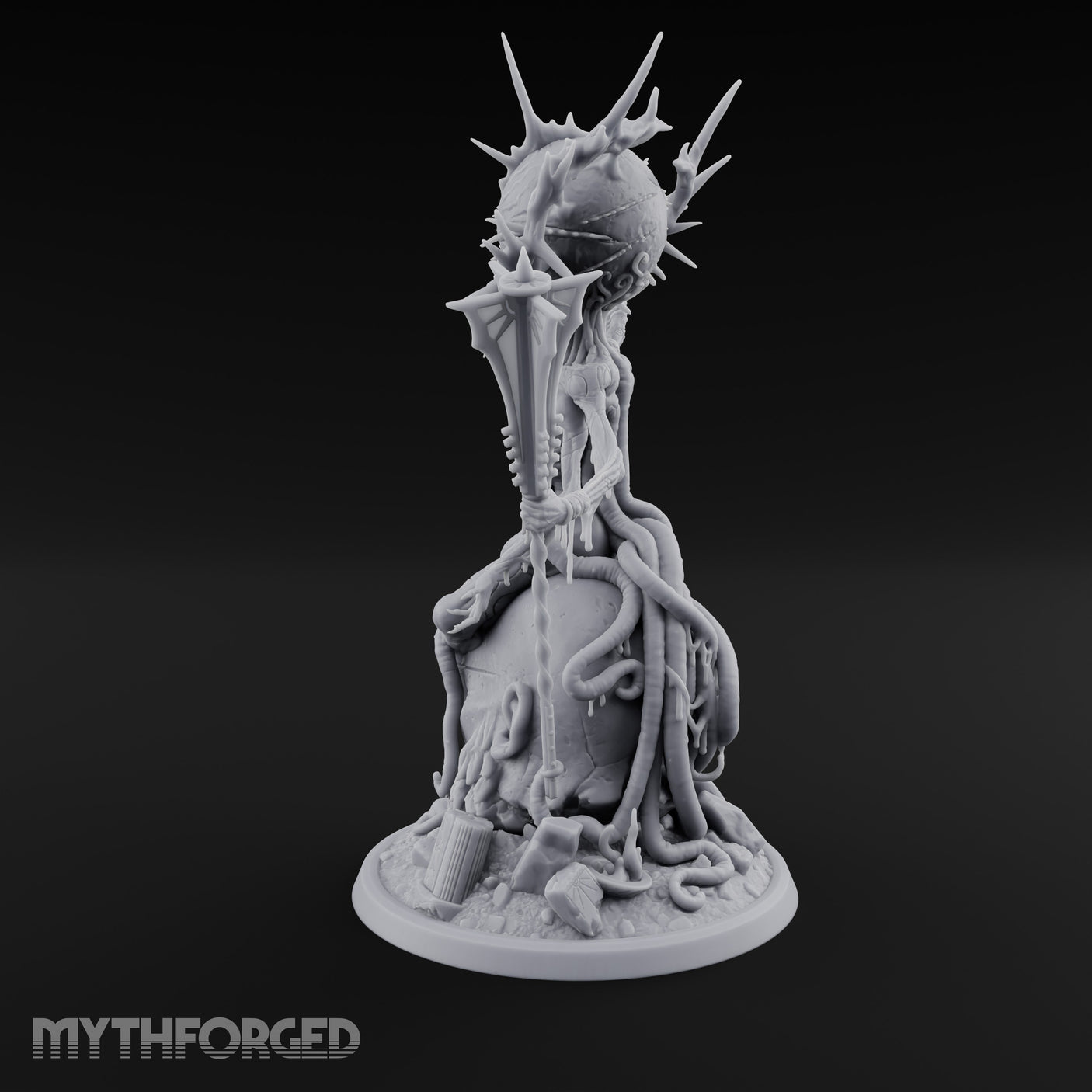 Spike Headed Staff Wielding Demon Witch gallery 12