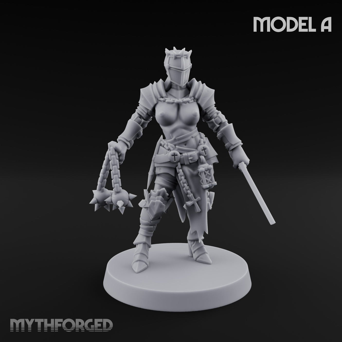 Spike Helmed Mace Swinging Anointed Warrior A gallery 2