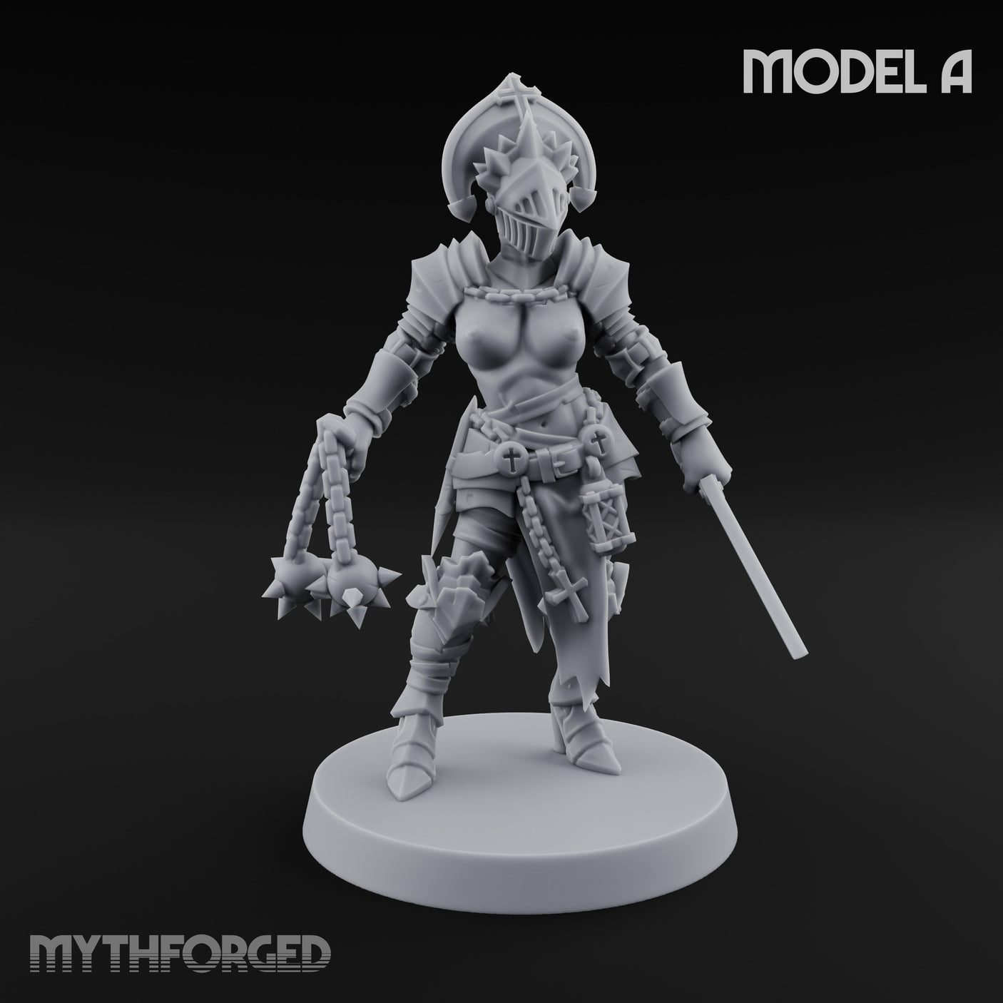 Spike Helmed Mace Swinging Anointed Warrior A gallery 4