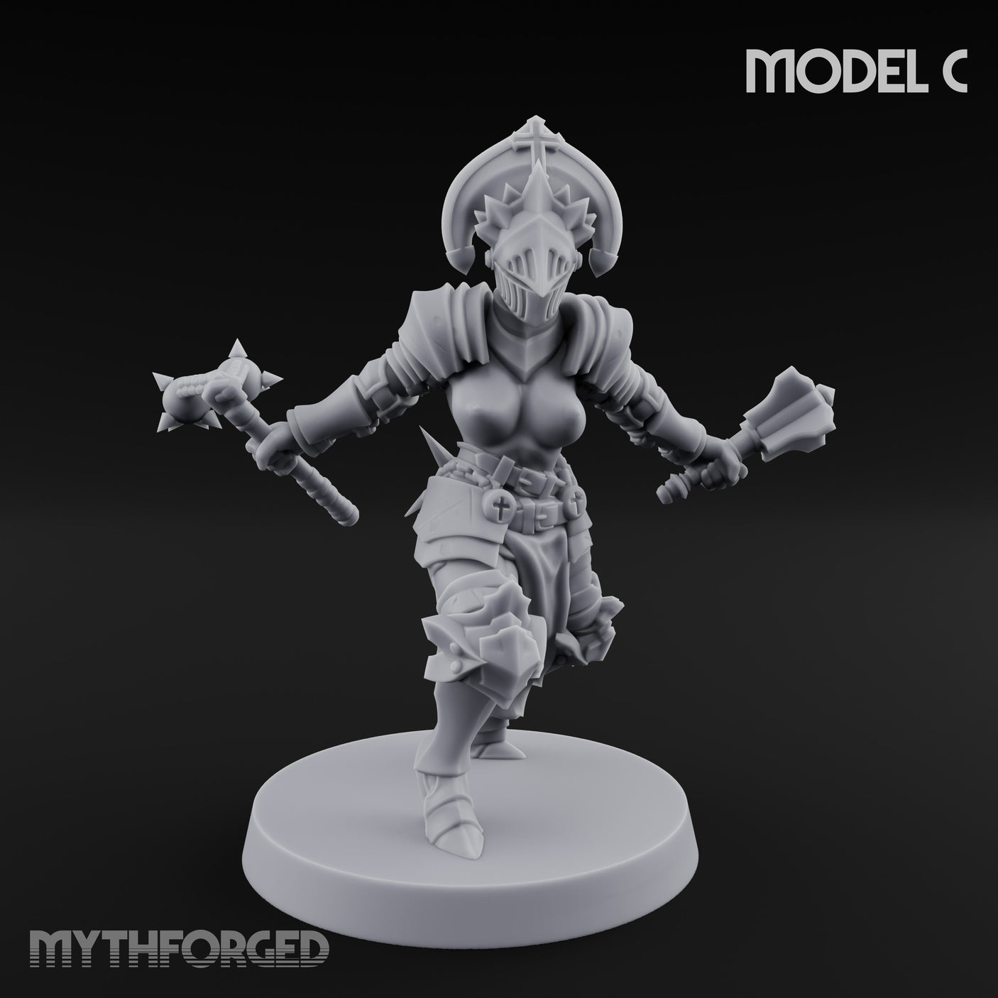 Spike Helmed Mace Swinging Anointed Warrior C gallery 8
