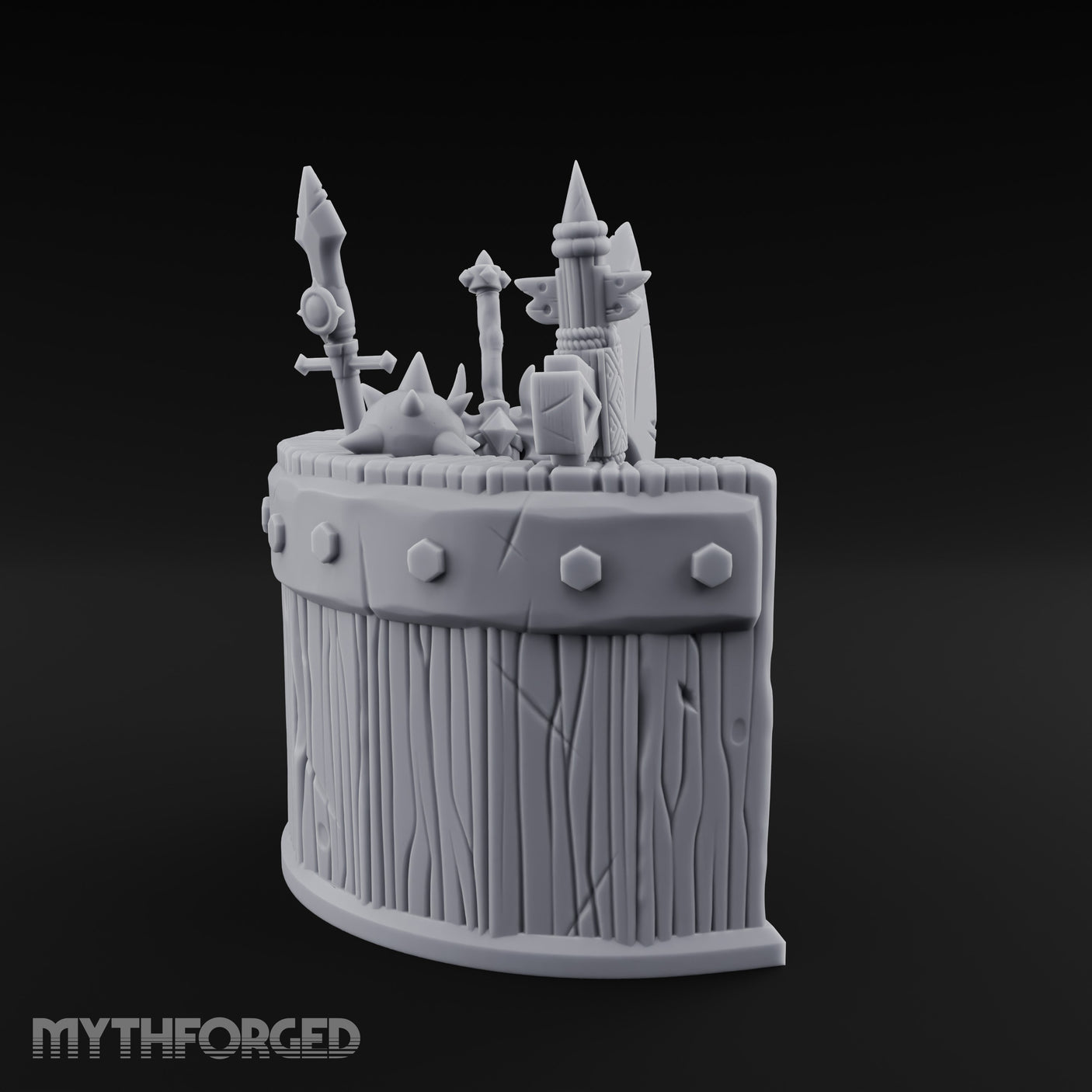 Spike-Maced Plank-Paneled Warrior's Weapon Holder gallery 4