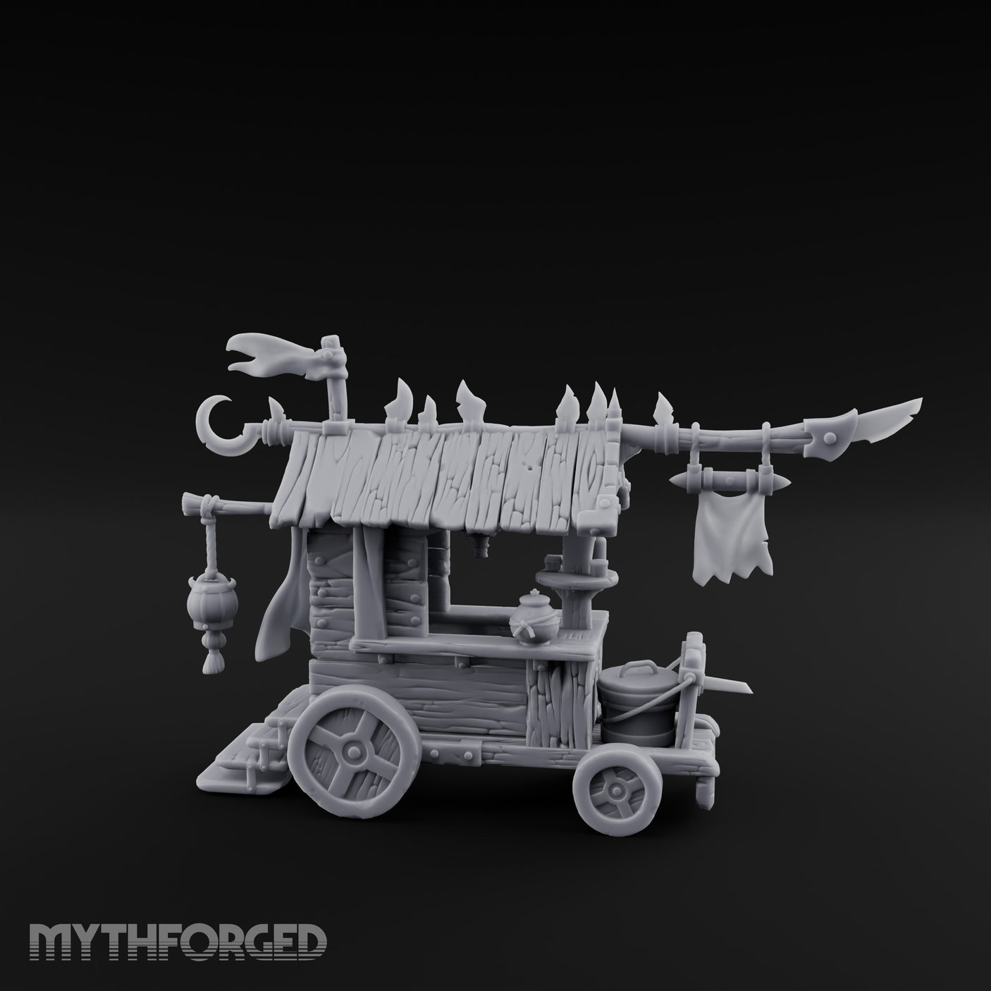 Spike-Rimmed Trinket-Hung Goblin Market Cart gallery 1