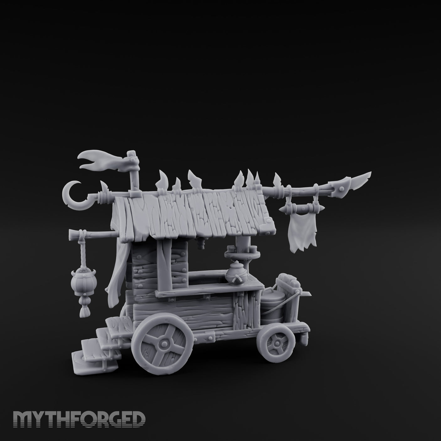 Spike-Rimmed Trinket-Hung Goblin Market Cart gallery 2