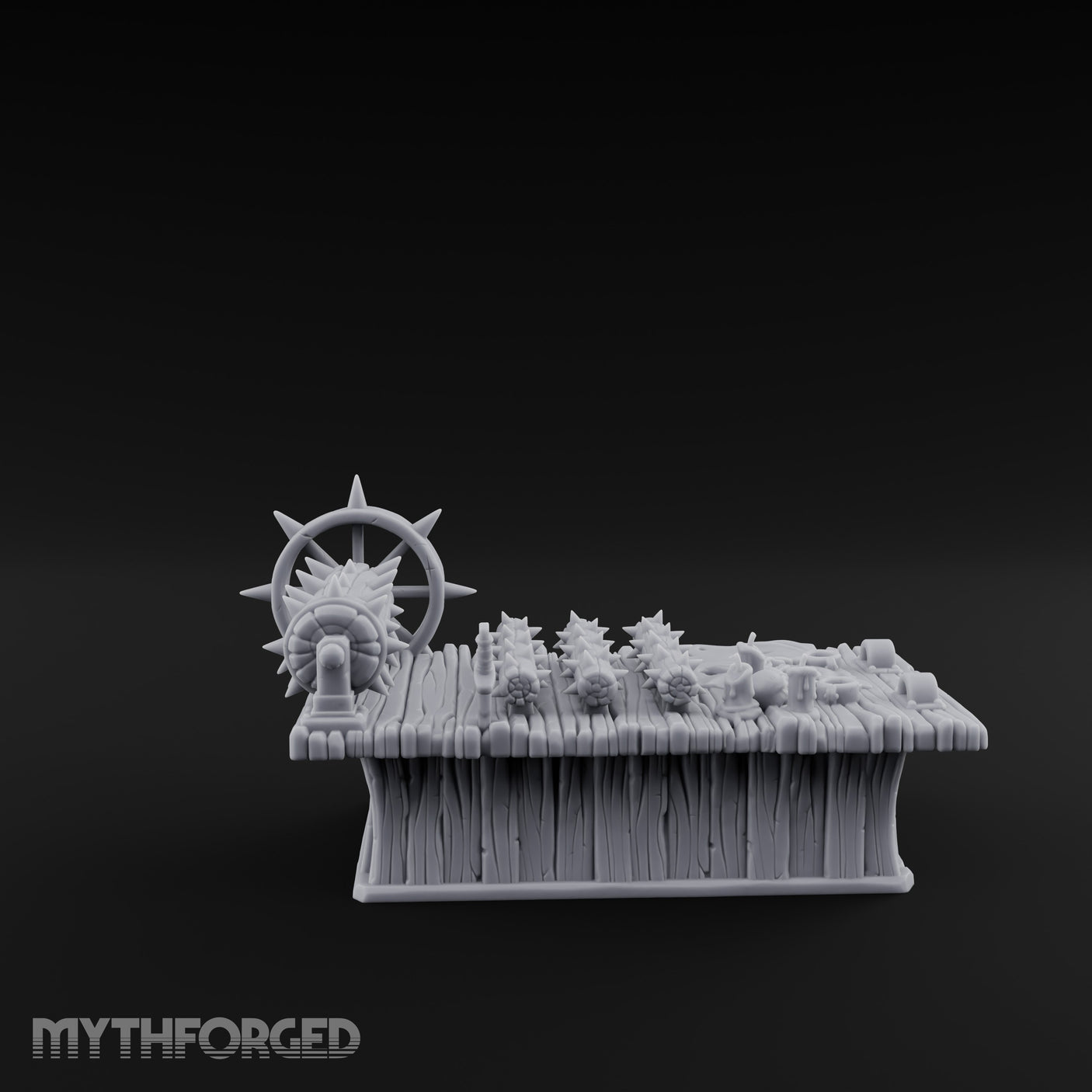 Spike-Rolled Skull-Scattered Torture Rack Table gallery 4
