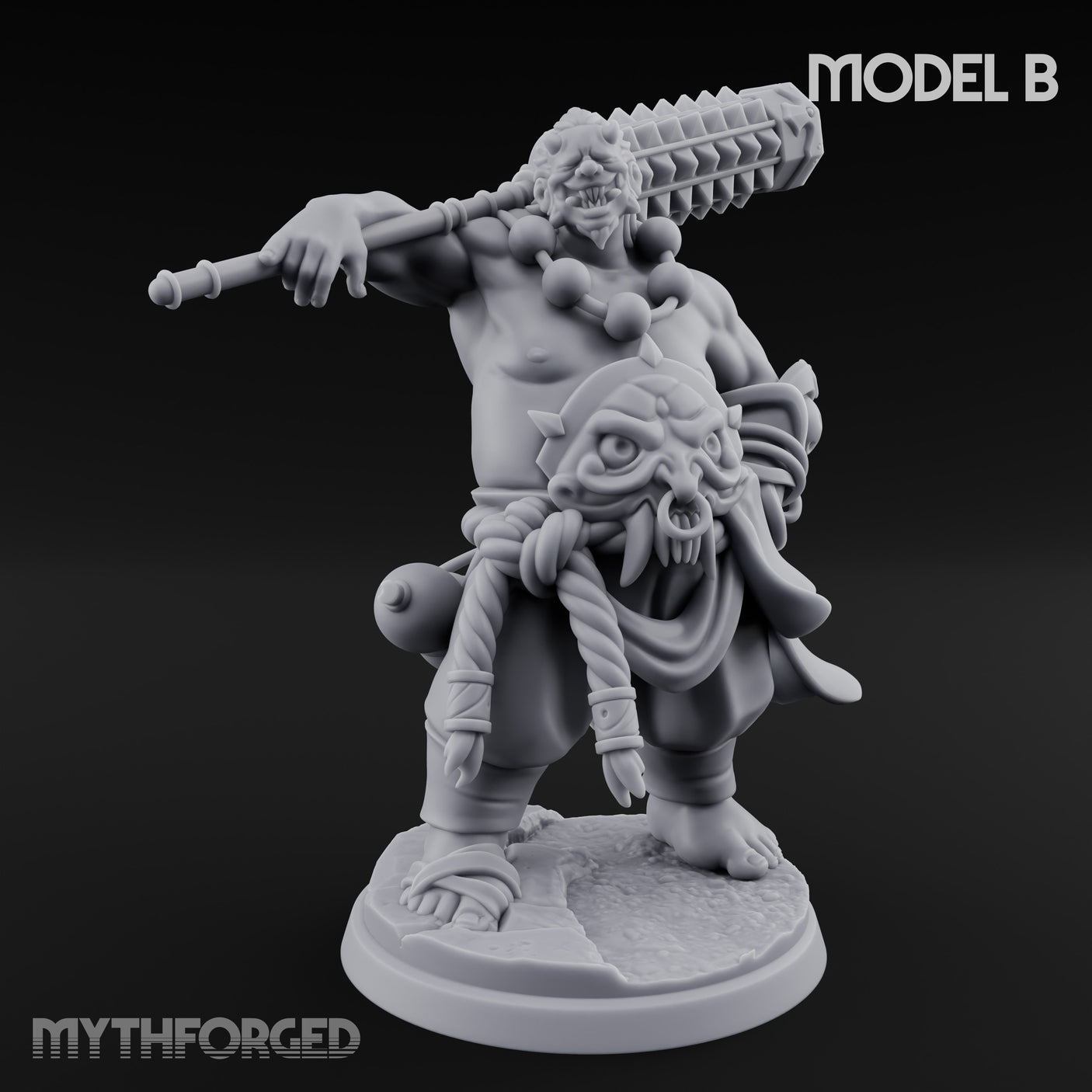Spiked Club Swinging Oni Brute B