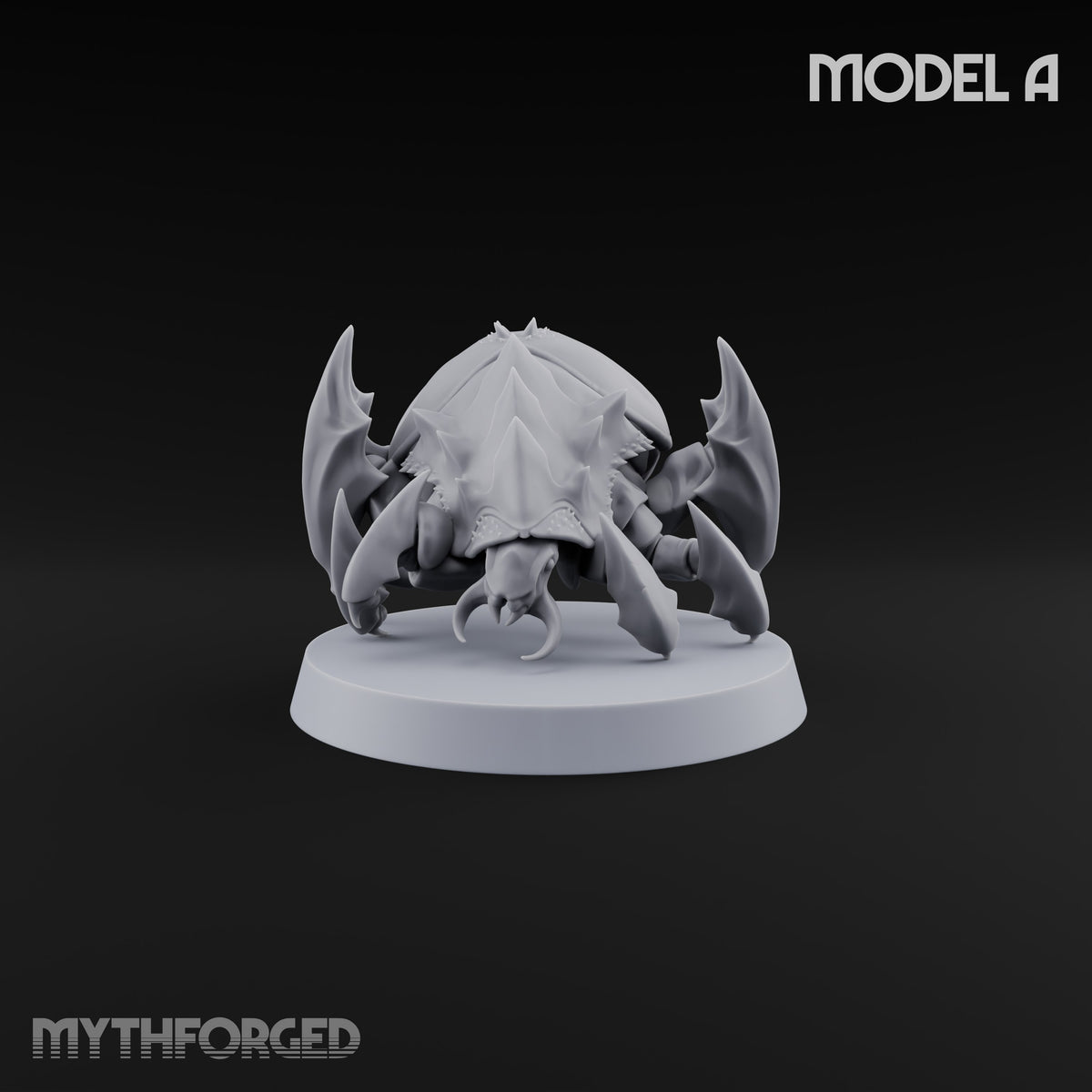 Nothing Under the Shell but Teeth Giant Crab with Spiked Carapace and Blade Legs A