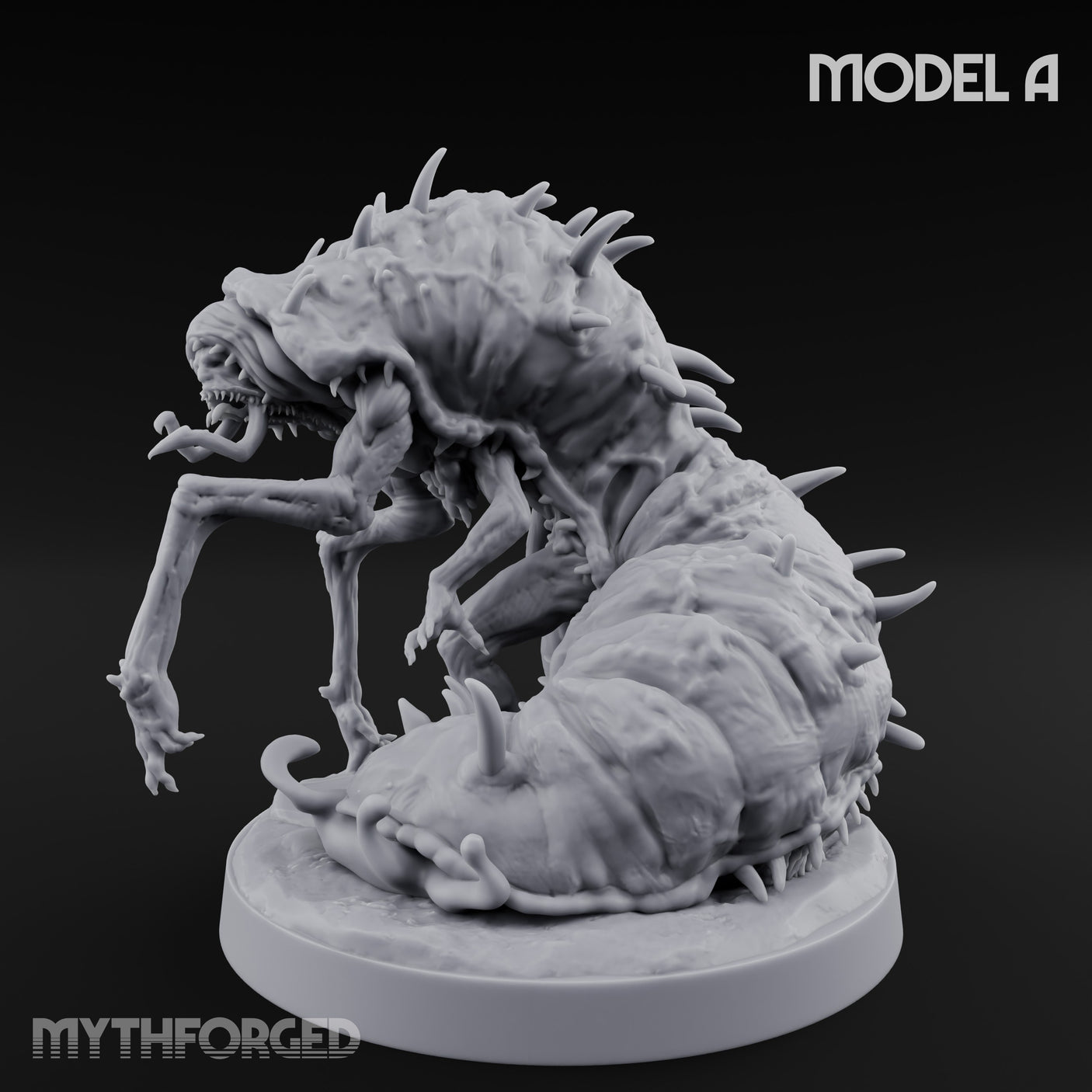 Spine Bristling Aberration Whispering Worm A Miniature for Dungeons and Dragons, Pathfinder or other TTRPGs