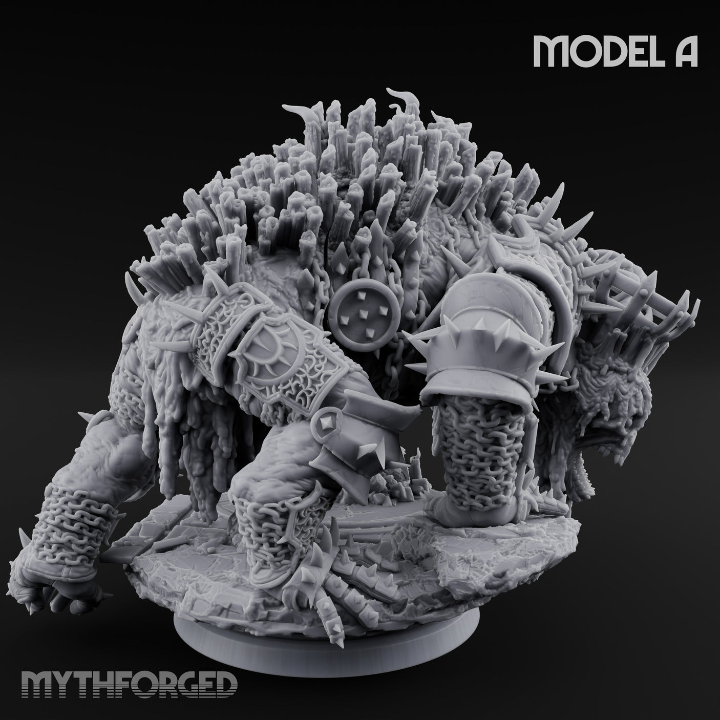 Spines Bursting Demon Hound A Miniature for Dungeons and Dragons, Pathfinder or other TTRPGs