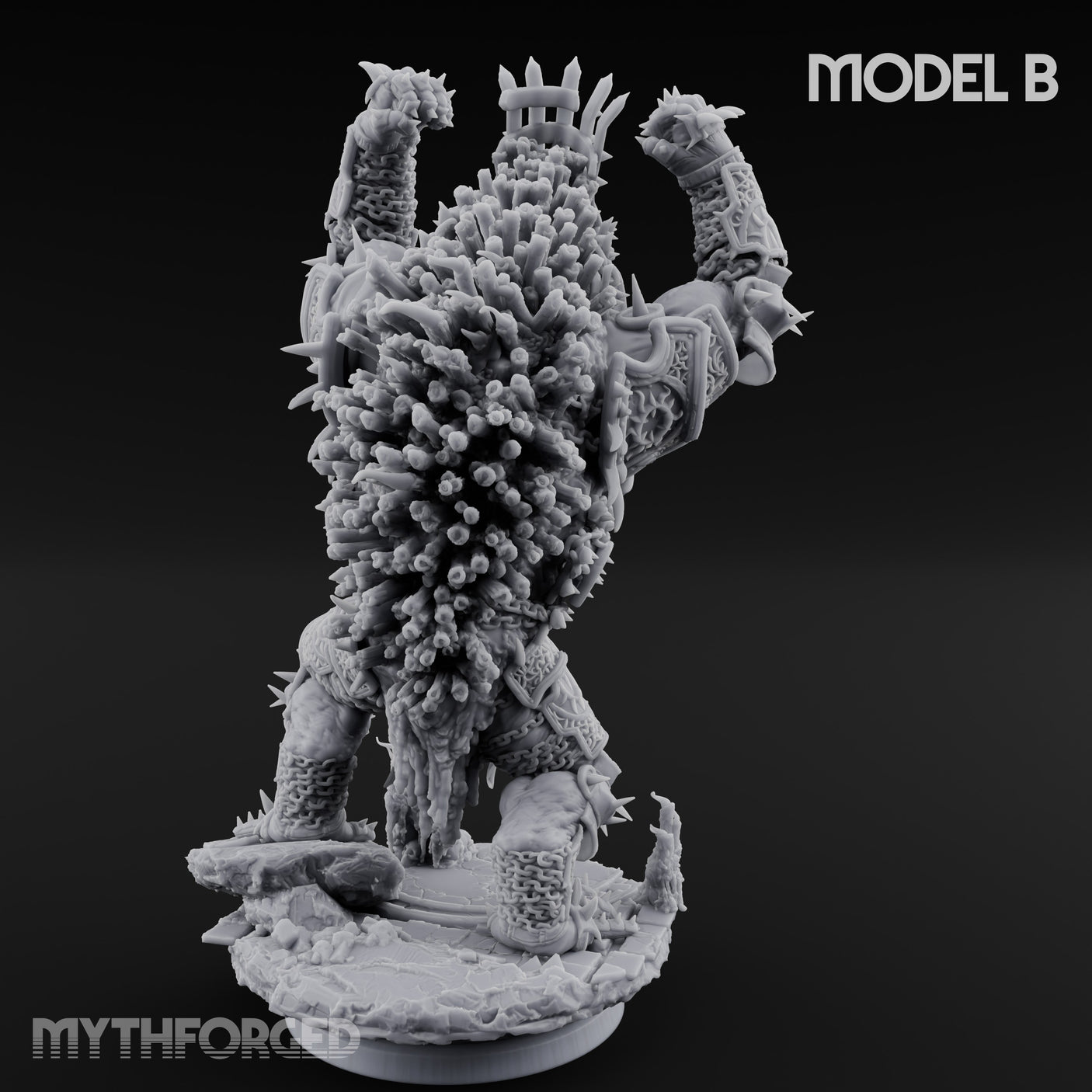Spines Bursting Demon Hound B Miniature for Dungeons and Dragons, Pathfinder or other TTRPGs