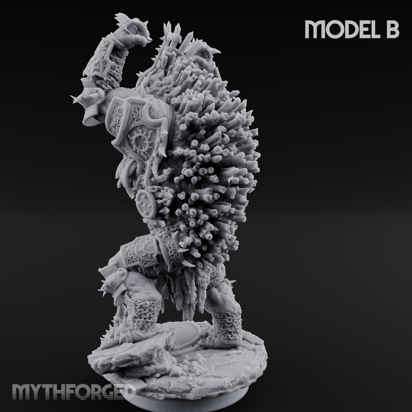 Spines Bursting Demon Hound B Miniature for Dungeons and Dragons, Pathfinder or other TTRPGs