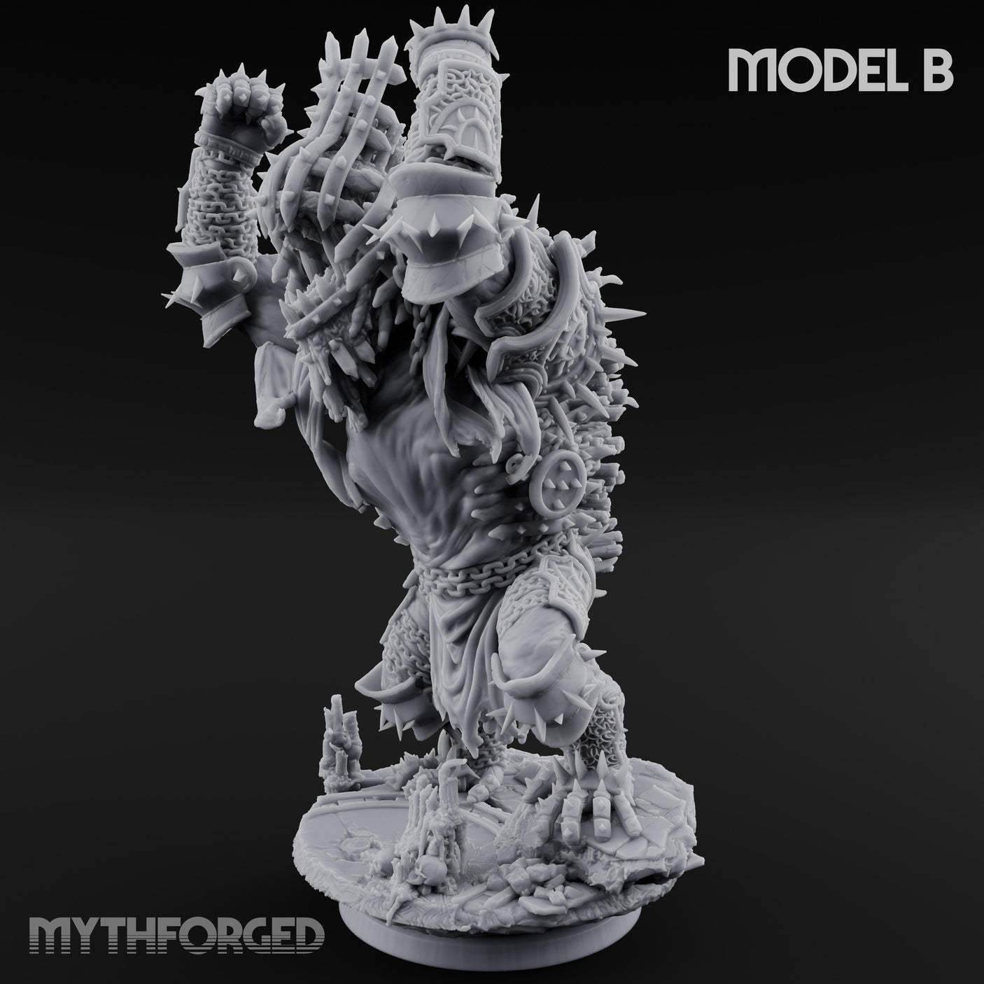 Spines Bursting Demon Hound B Miniature for Dungeons and Dragons, Pathfinder or other TTRPGs