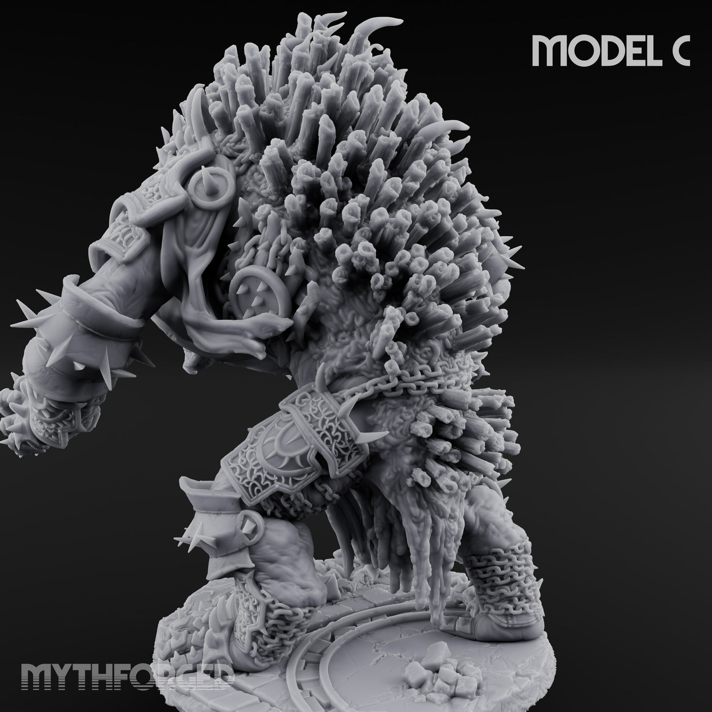 Spines Bursting Demon Hound C Miniature for Dungeons and Dragons, Pathfinder or other TTRPGs