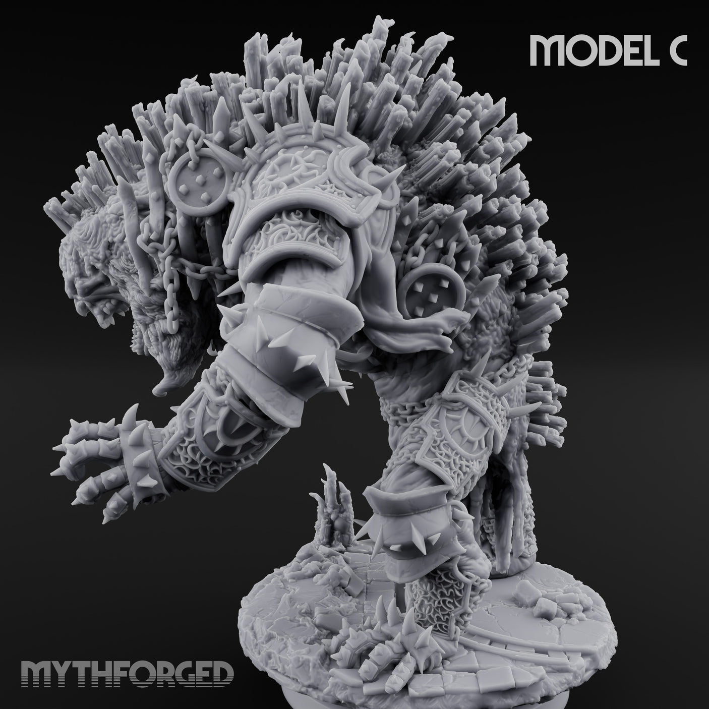 Spines Bursting Demon Hound C Miniature for Dungeons and Dragons, Pathfinder or other TTRPGs