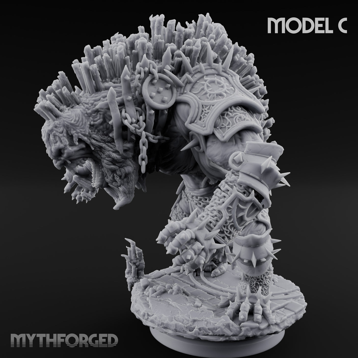 Spines Bursting Demon Hound C Miniature for Dungeons and Dragons, Pathfinder or other TTRPGs