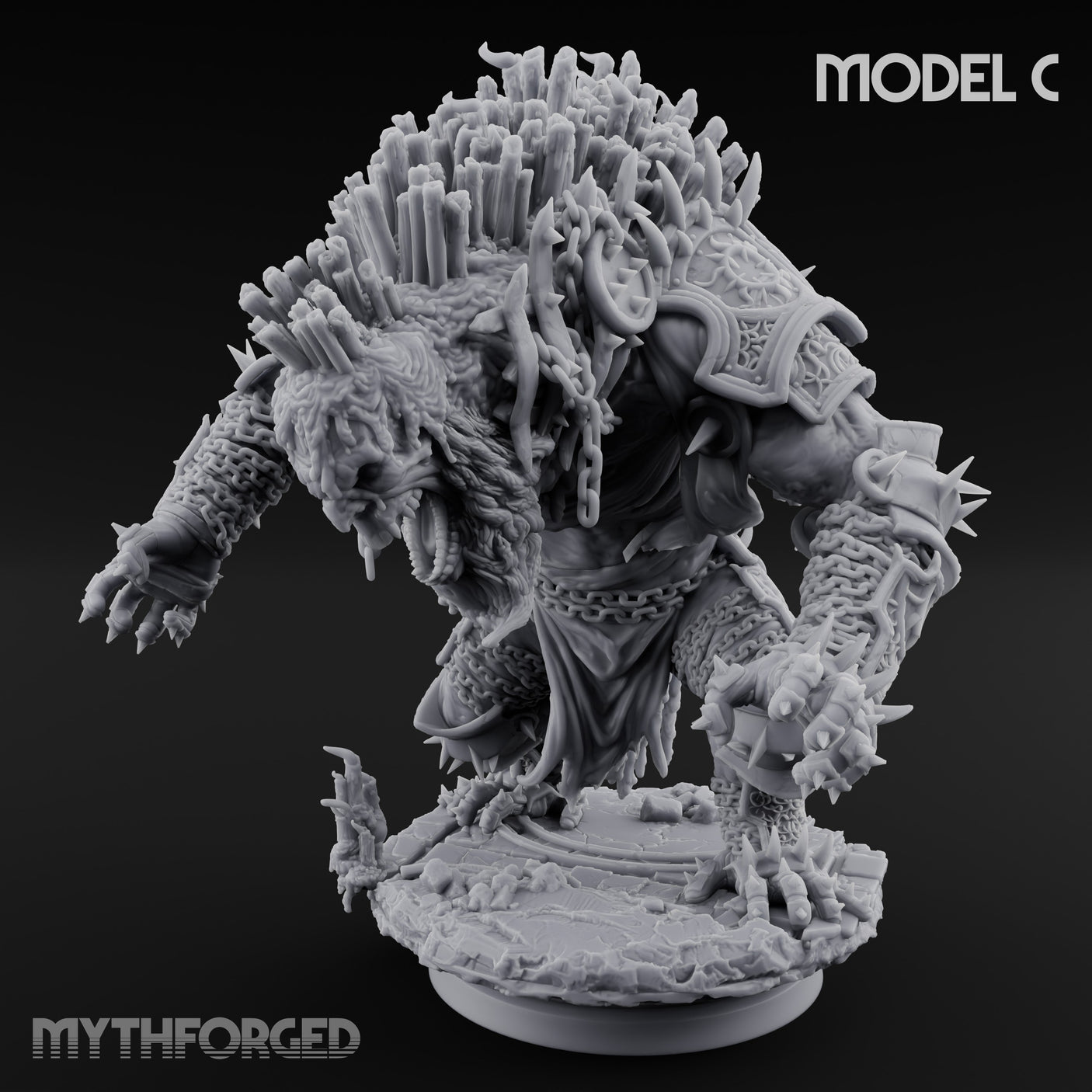 Spines Bursting Demon Hound C Miniature for Dungeons and Dragons, Pathfinder or other TTRPGs