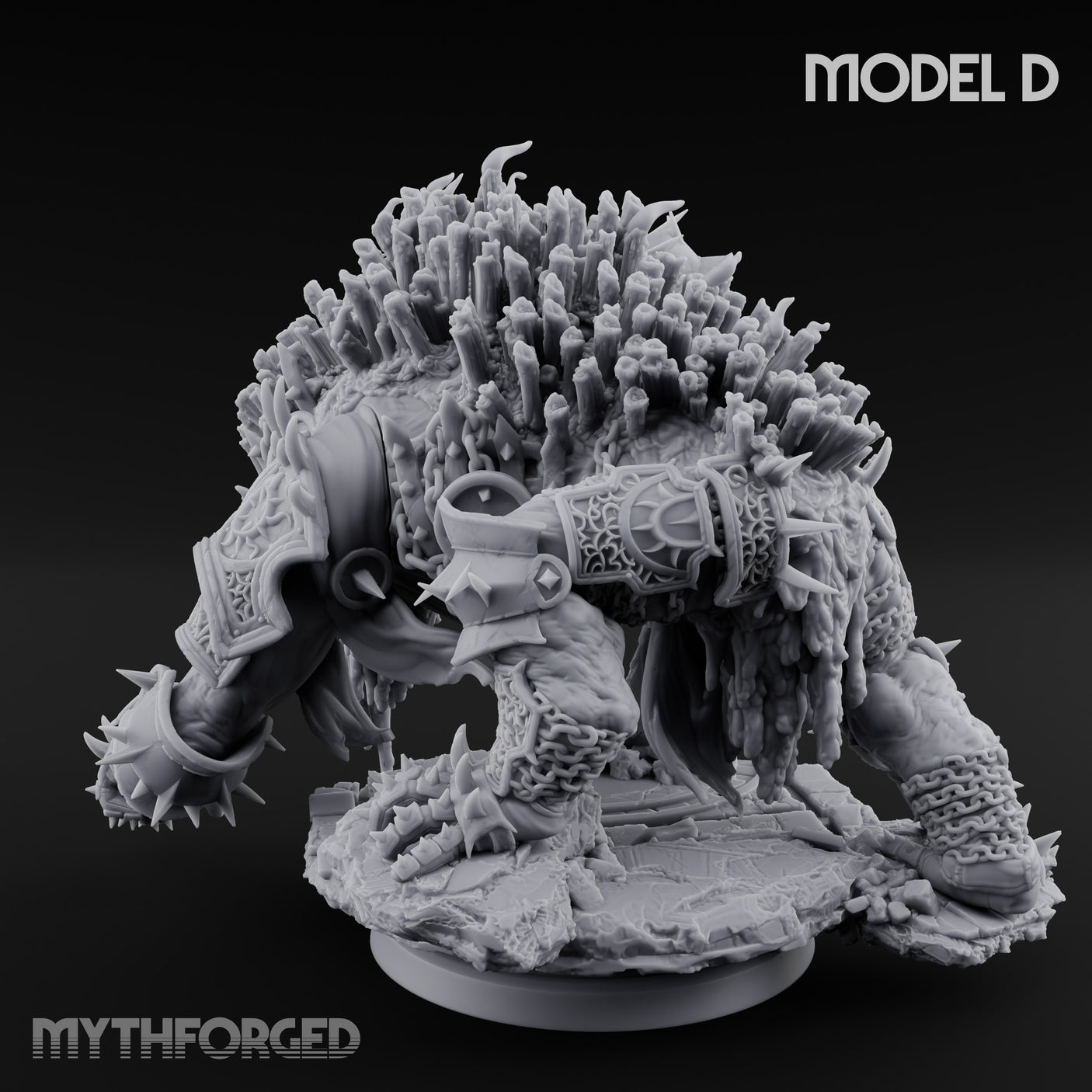 Spines Bursting Demon Hound D Miniature for Dungeons and Dragons, Pathfinder or other TTRPGs